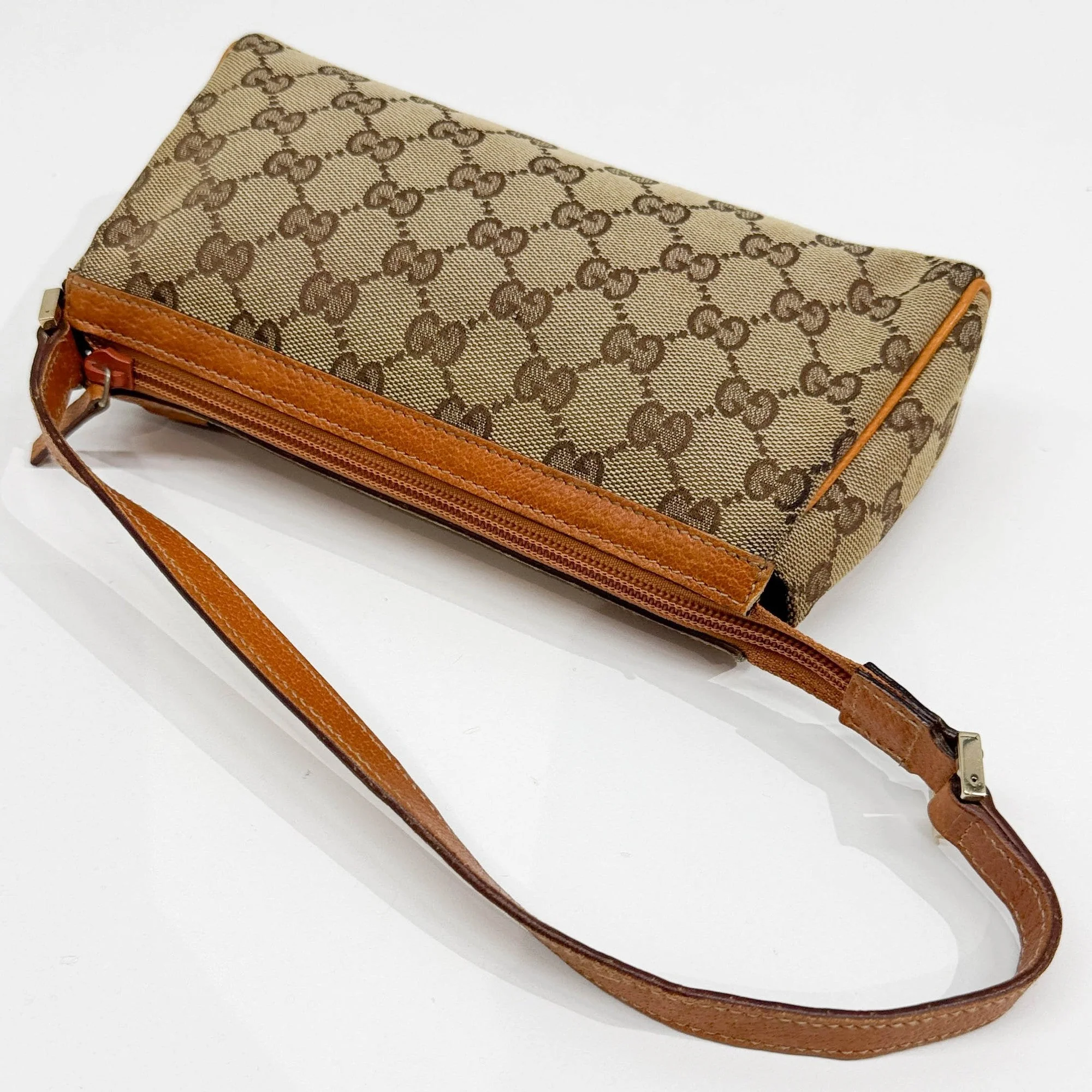 Tan GG Canvas Shoulder Bag - Image 6