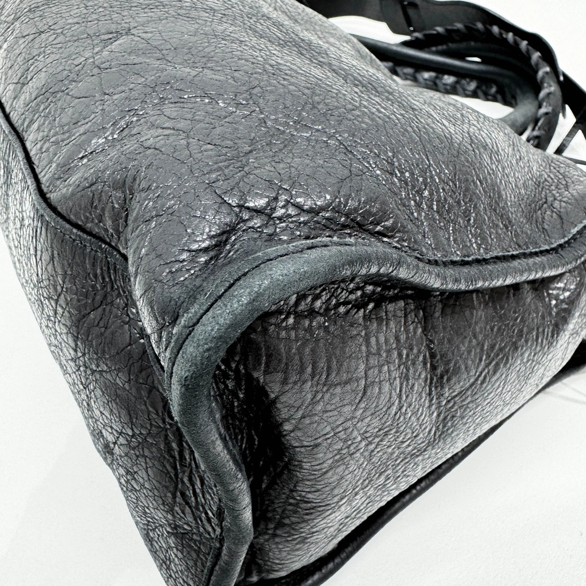 The City Black Leather Two Way Bag - Image 11