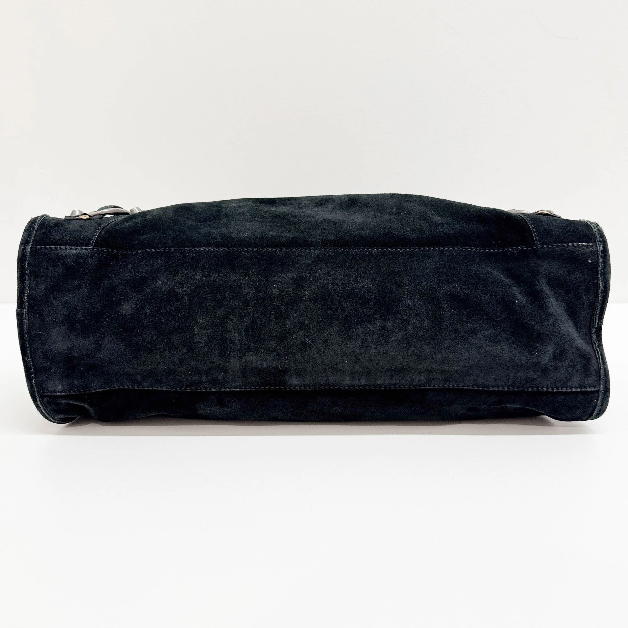 The City Black Suede Two Way Bag - Image 8