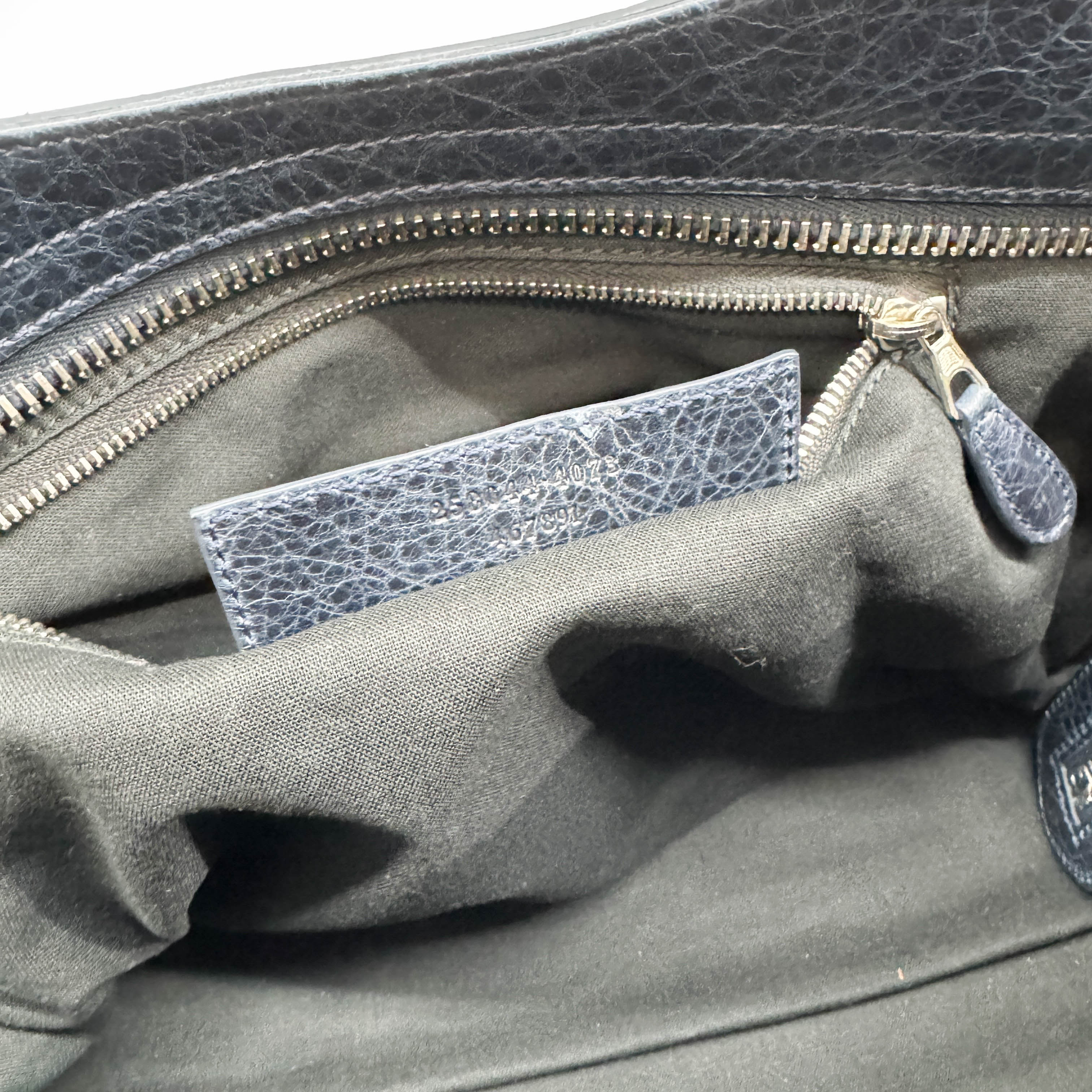 The City Blue Leather Two Way Bag - Image 14