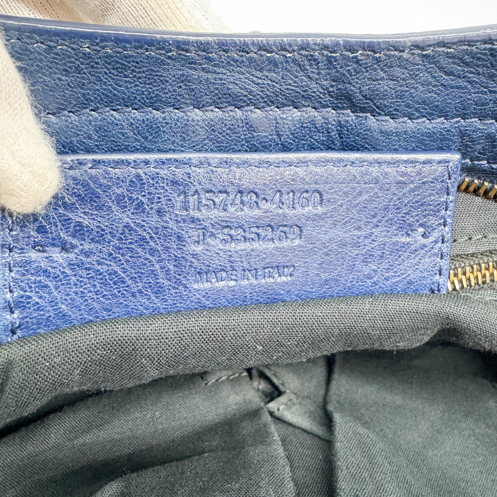 The City Blue Leather Two Way Bag - Image 21