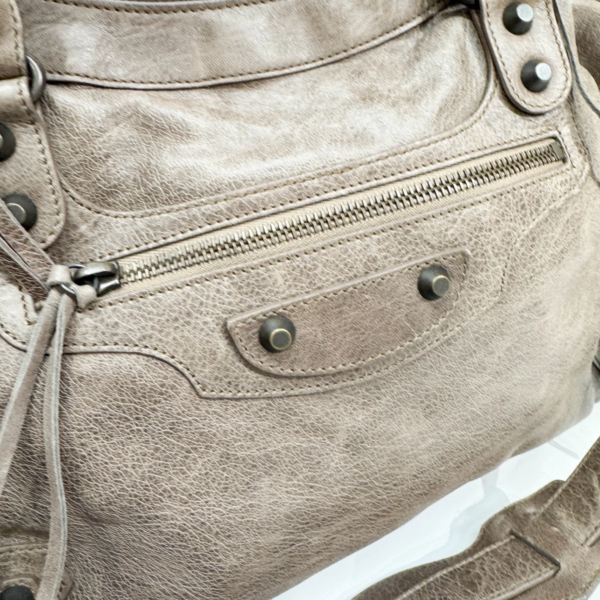 The City Brown Leather Two Way Bag - Image 14