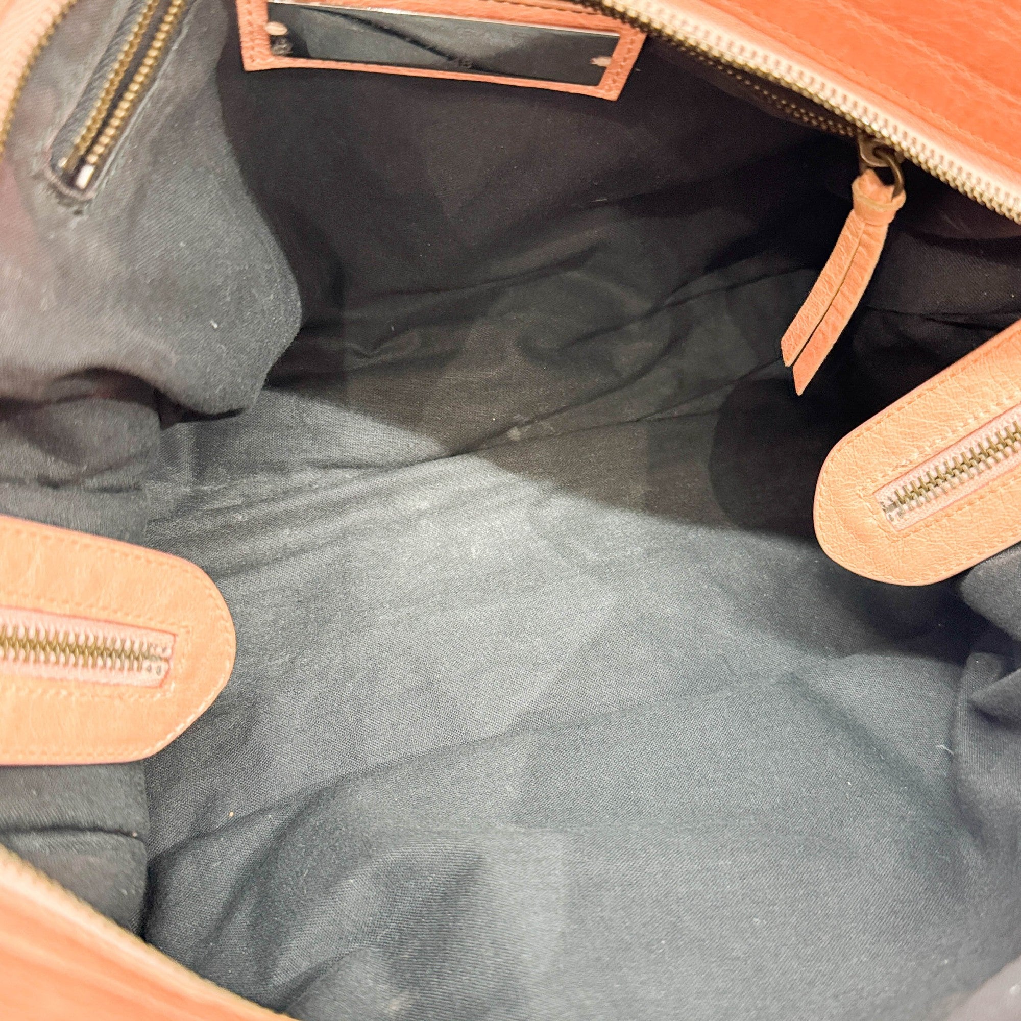 The City Coral Pink Leather Two Way Bag - Image 13