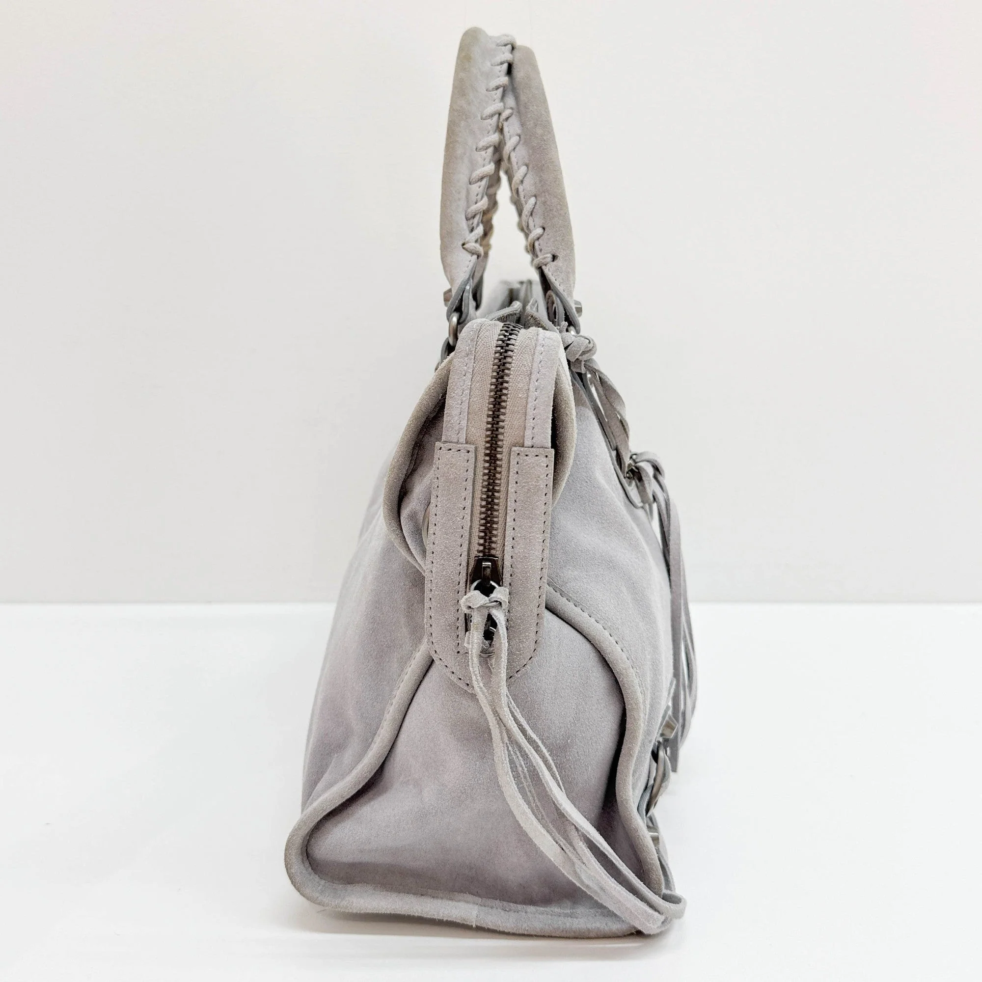The City Light Grey Suede Hand Bag - Image 5