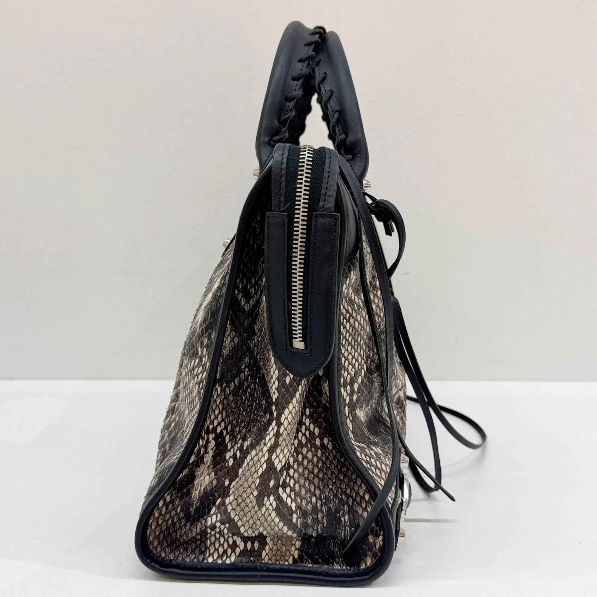 The City Multicolor Python Embossed Leather Two Way Bag - Image 5