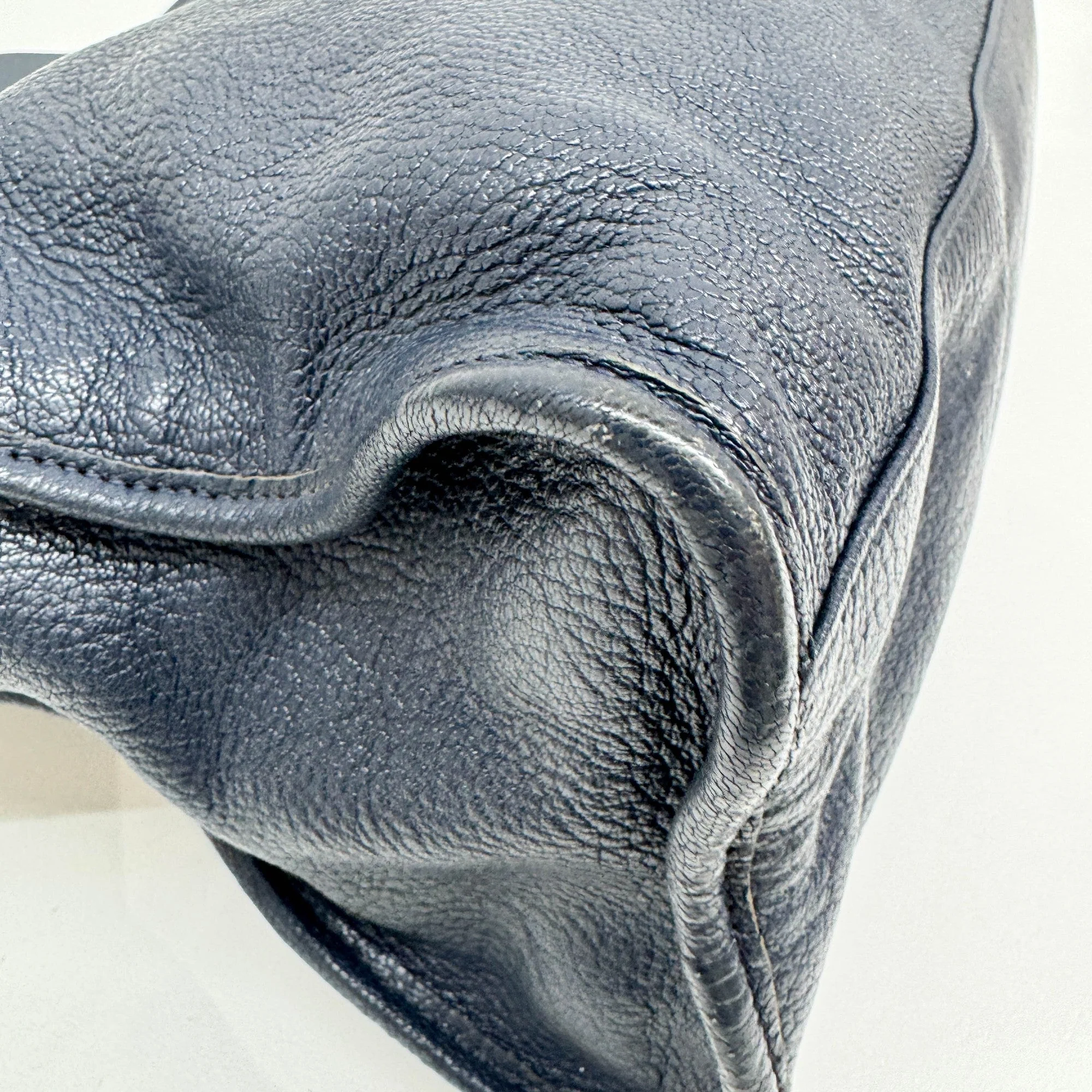 The City Navy Leather Two Way Bag - Image 11