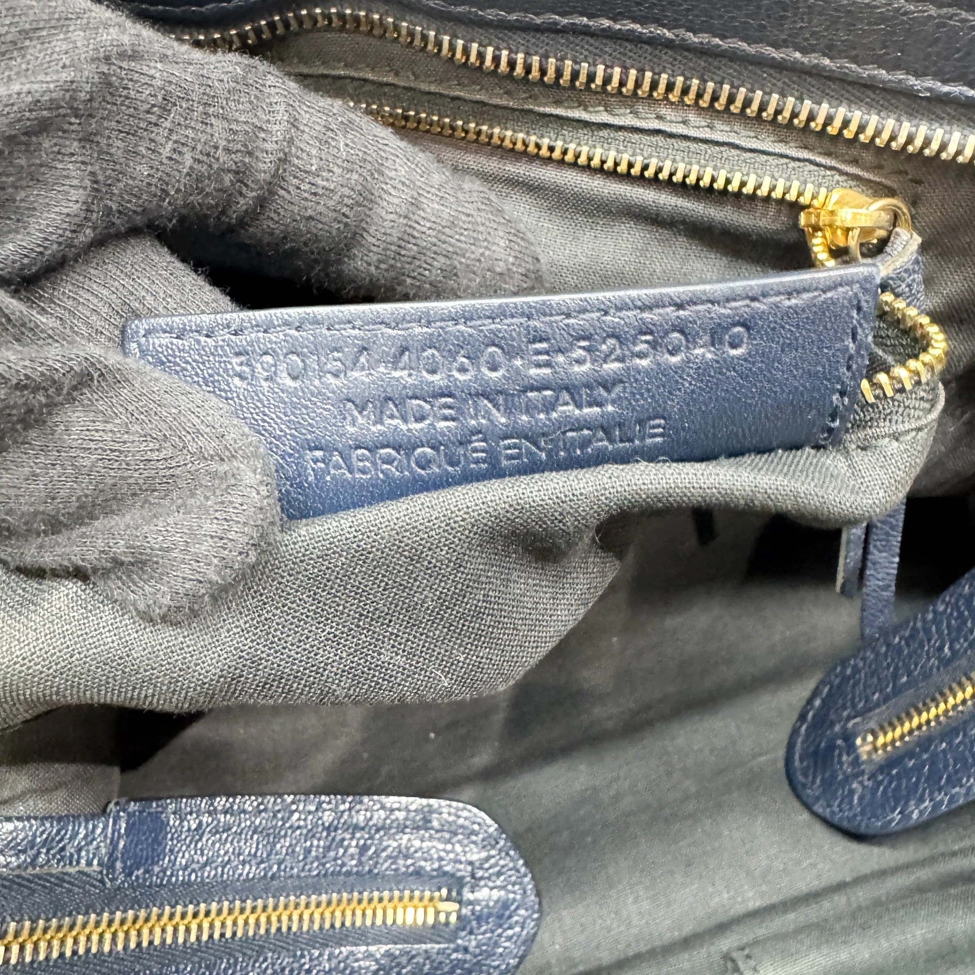 The City Navy Leather Two Way Bag - Image 13