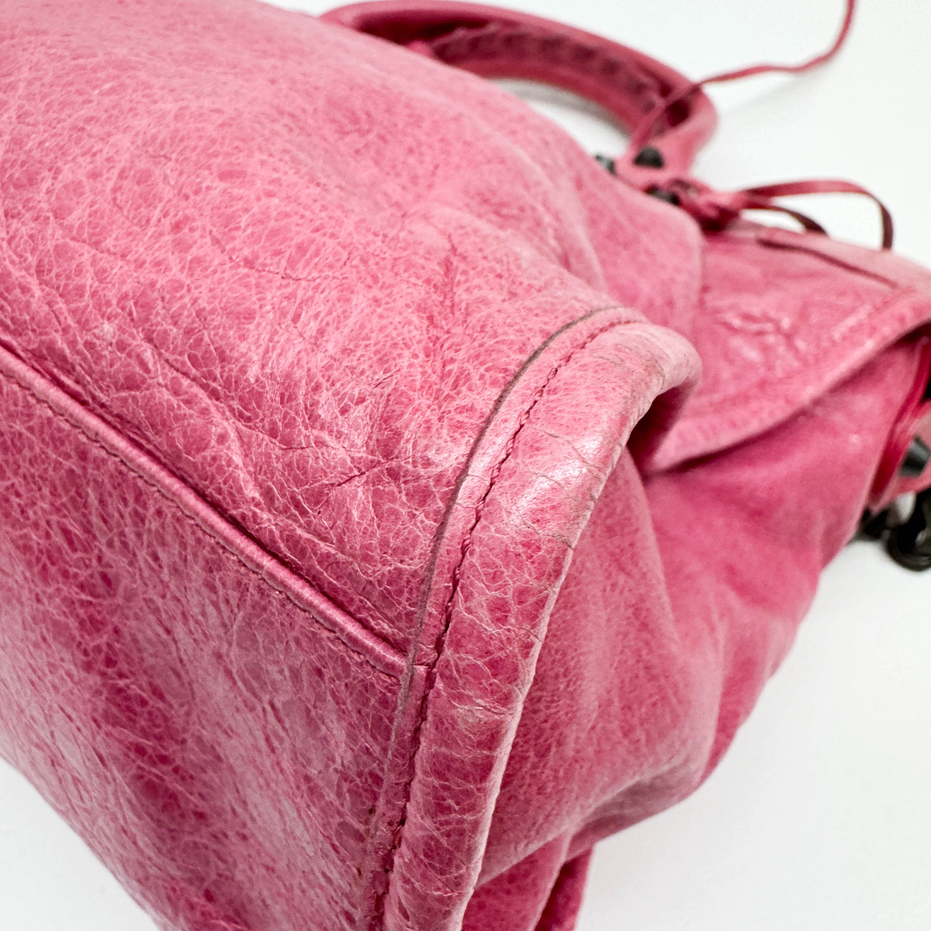 The City Pink Leather Two Way Bag - Image 12