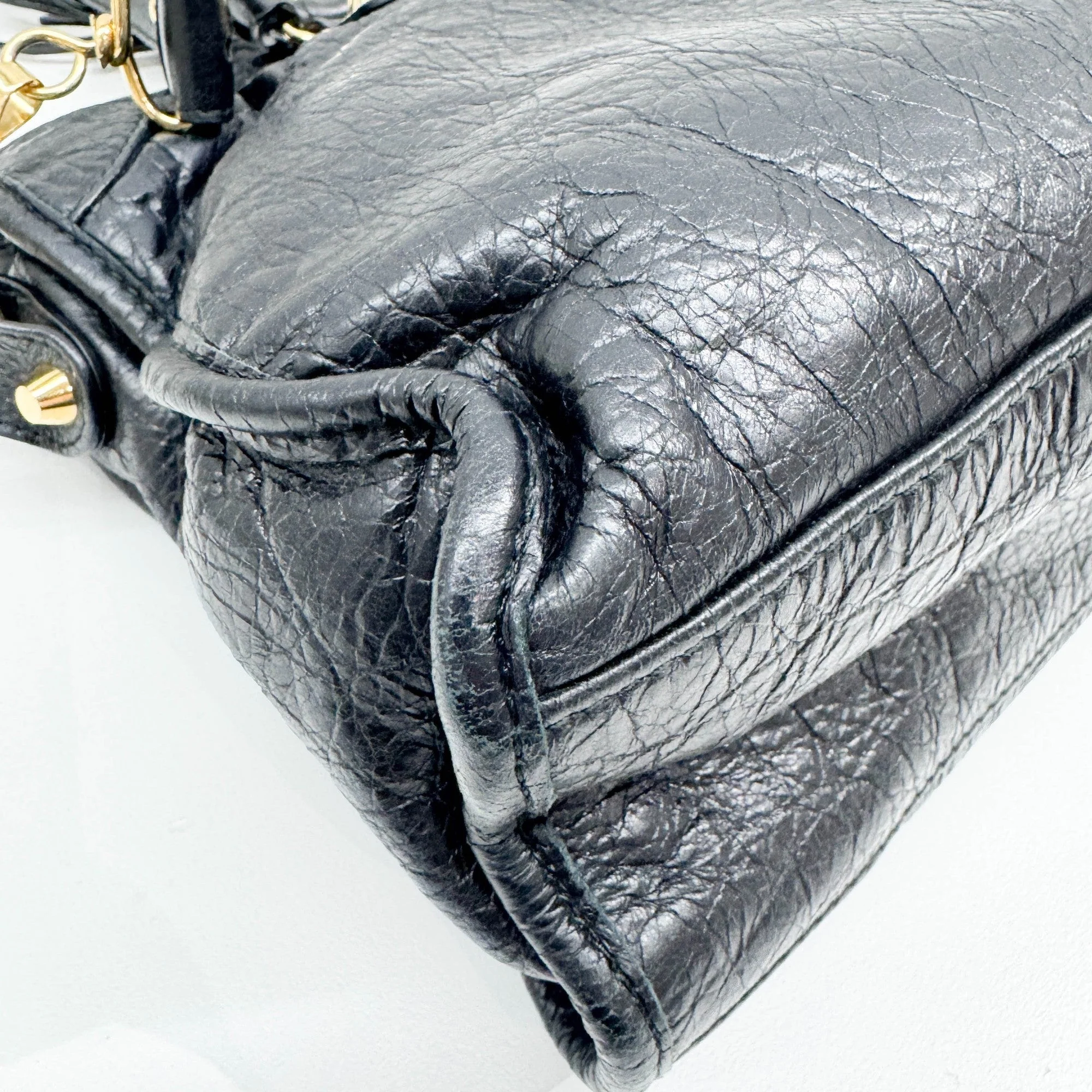 The First Black Leather Two Way Bag - Image 11