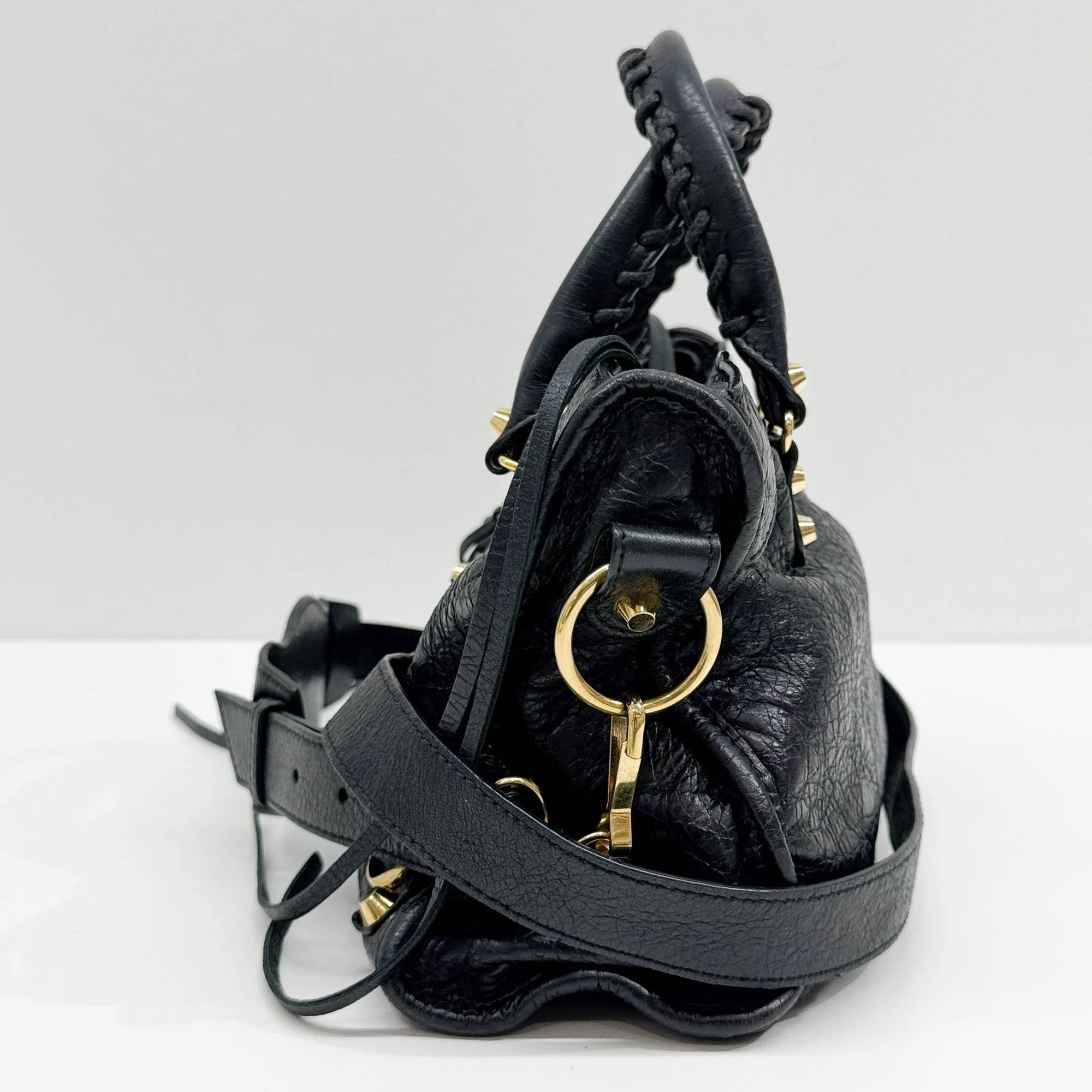 The First Black Leather Two Way Bag - Image 5