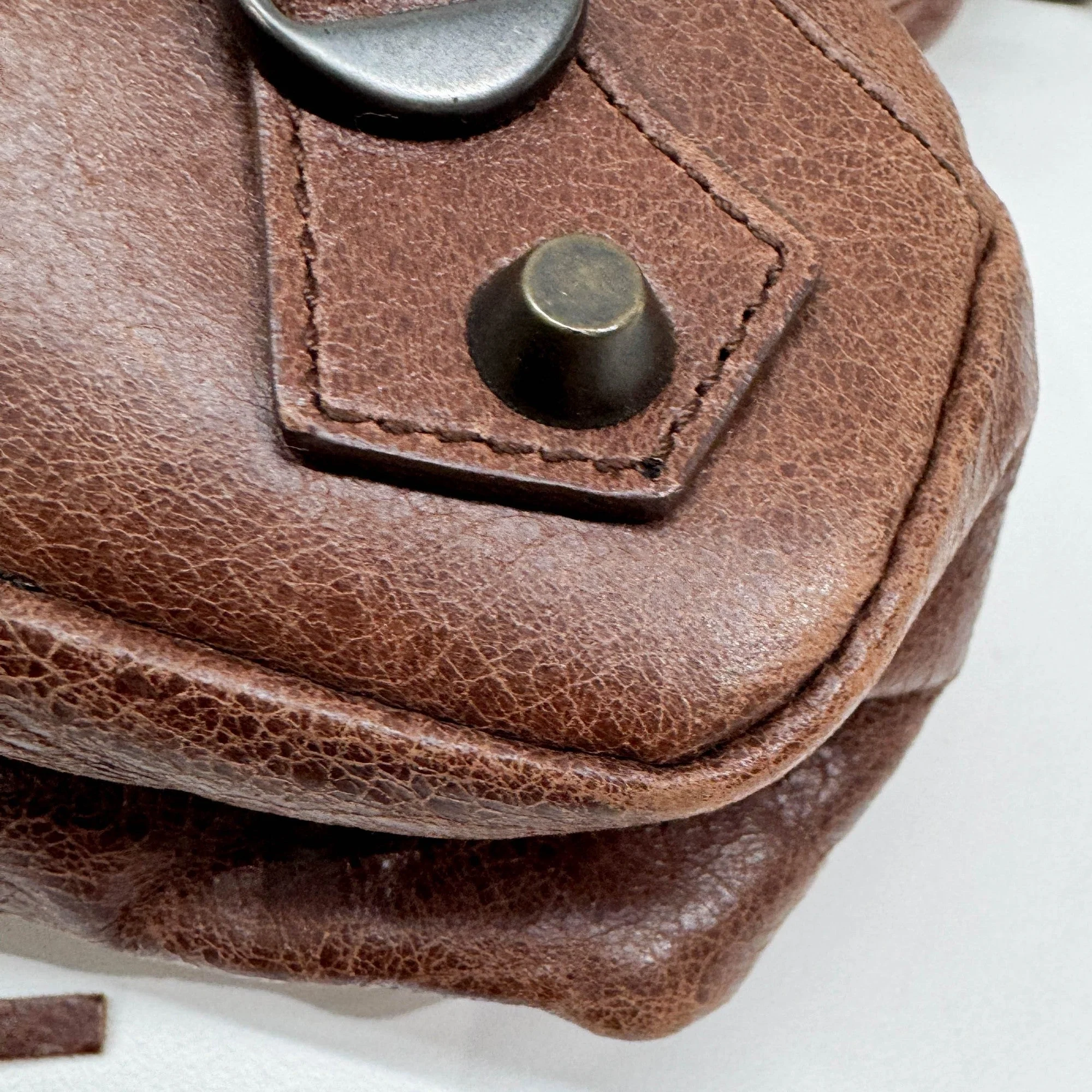 The First Brown Leather Two Way Bag - Image 13