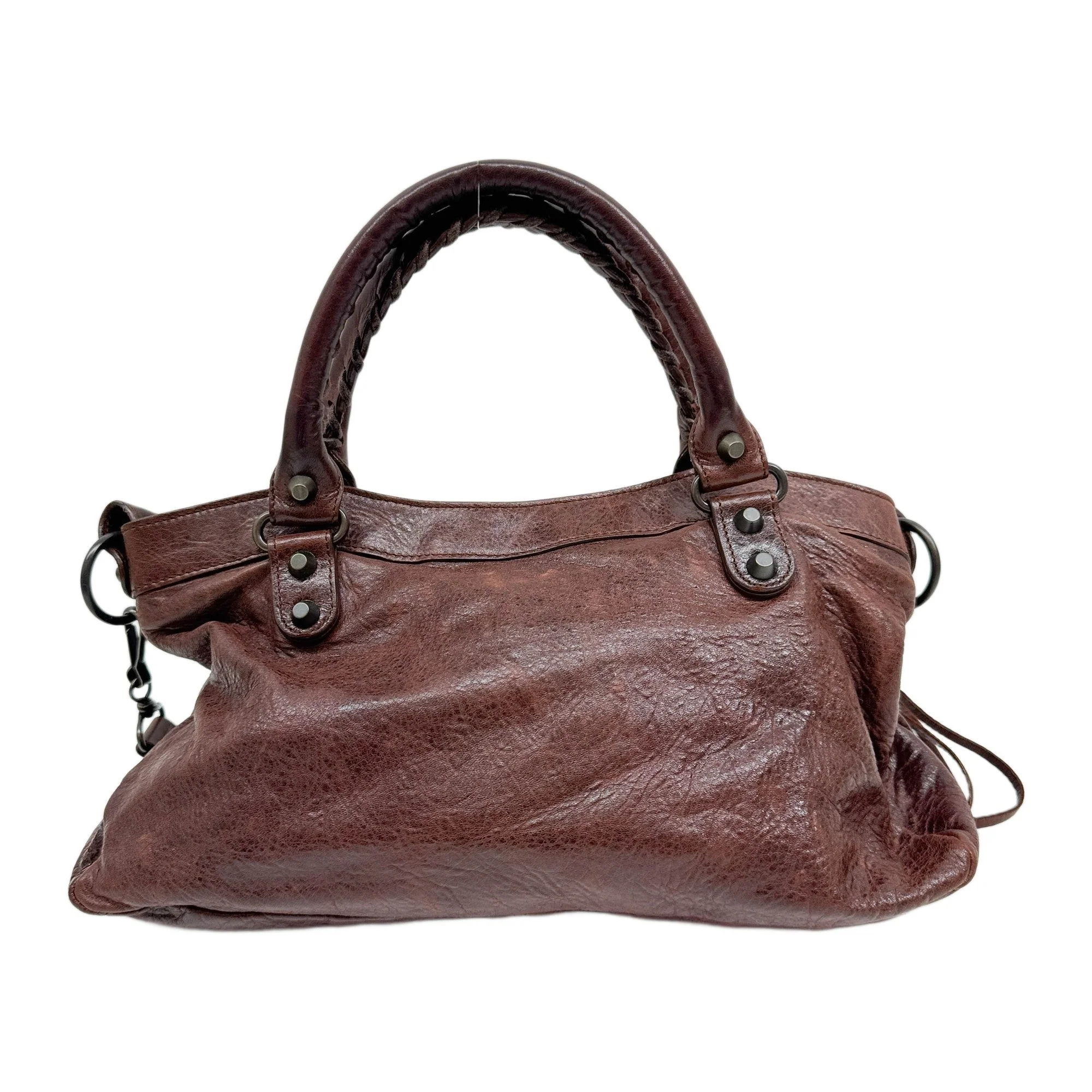 The First Brown Leather Two Way Bag - Image 2