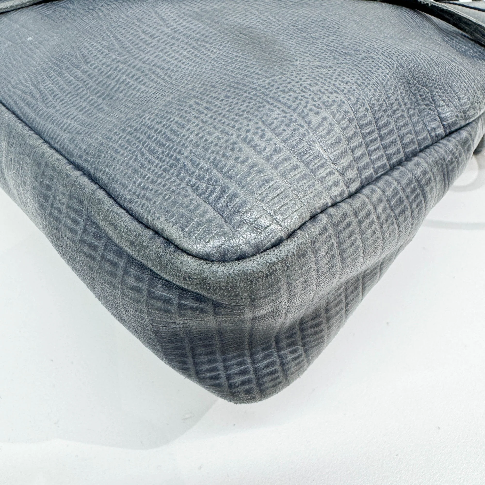 The First Blue Lizard Embossed Leather Two Way Bag - Image 12