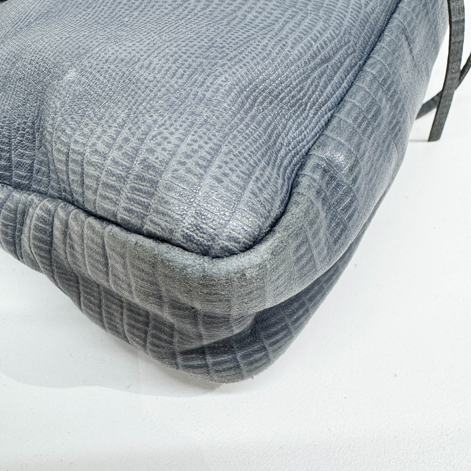 The First Blue Lizard Embossed Leather Two Way Bag - Image 13