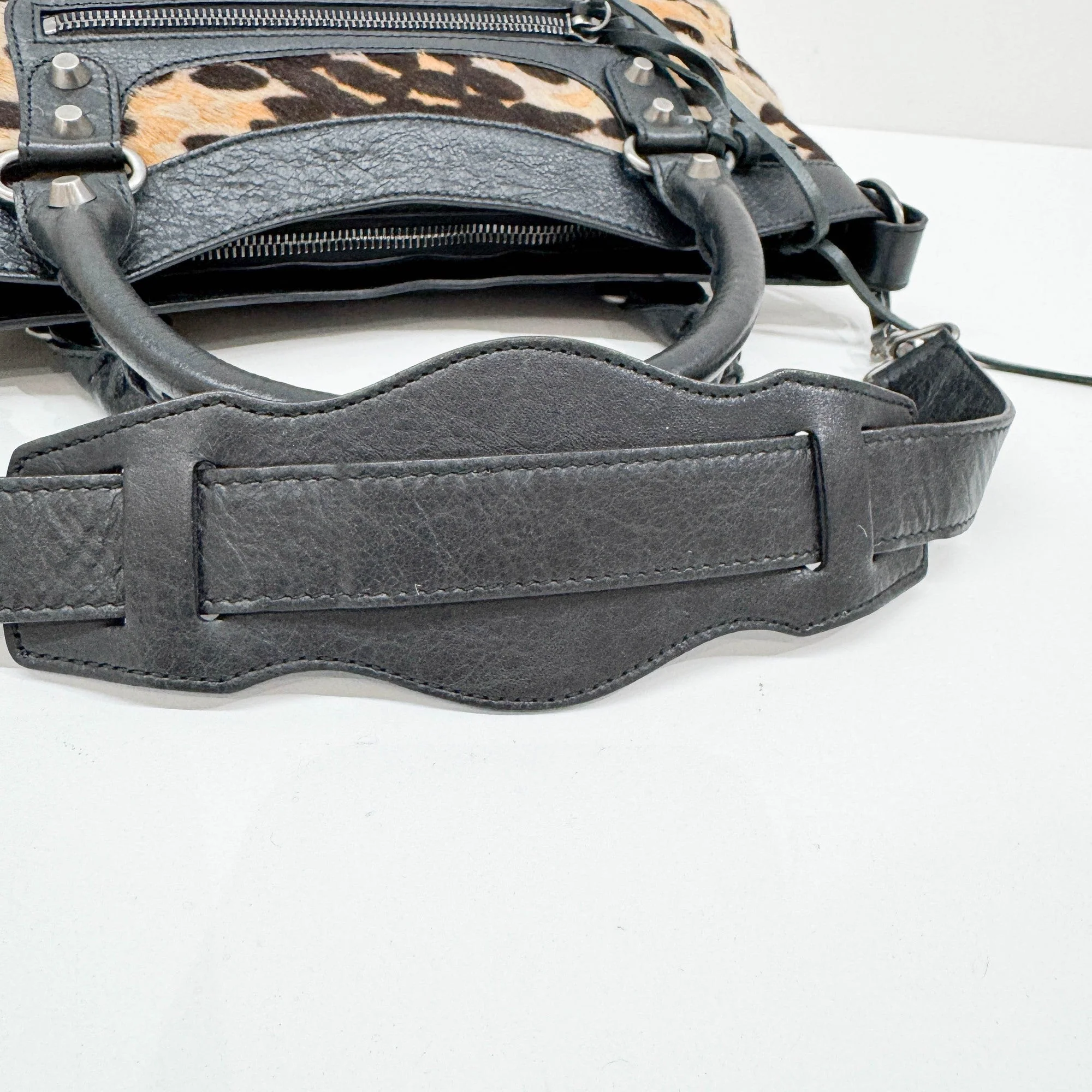 The First Multi-Color Cheetah Print Pony Hair Two Way Bag - Image 10