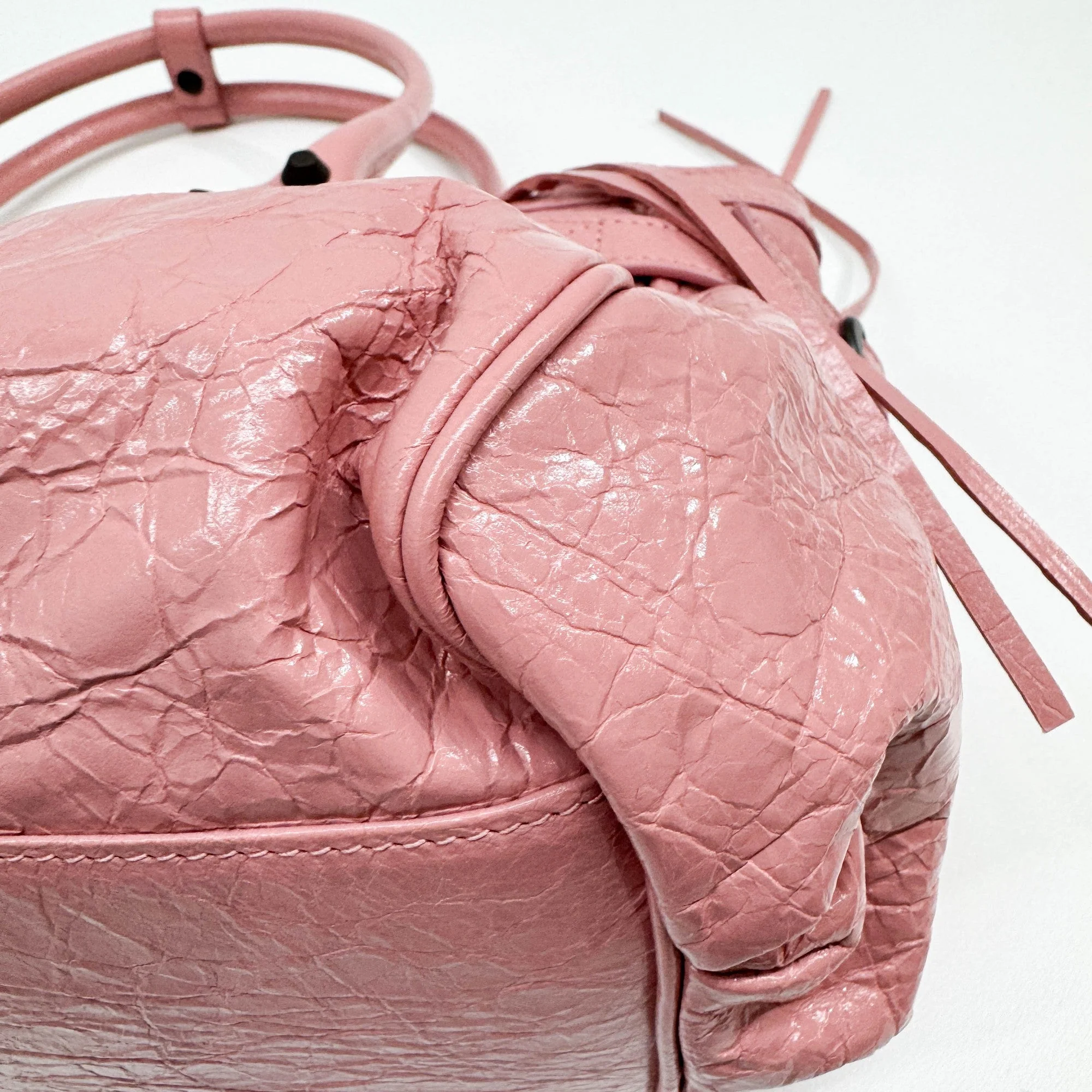 The First Pink Leather Two Way Bag - Image 12