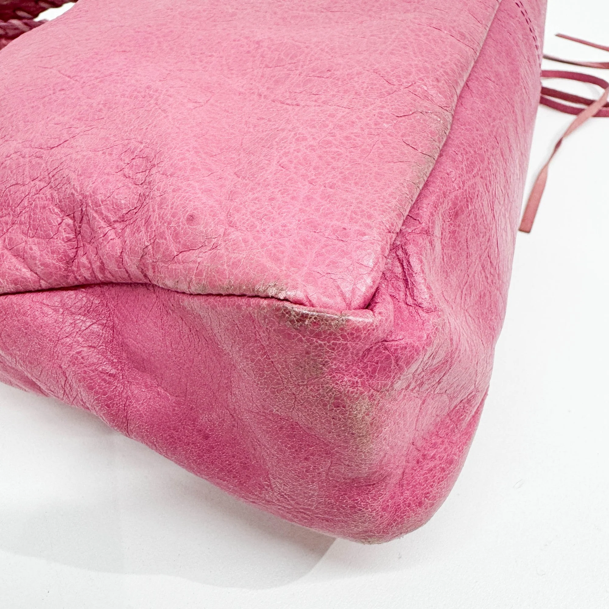 The First Sorbet Pink Leather Two Way Bag - Image 13