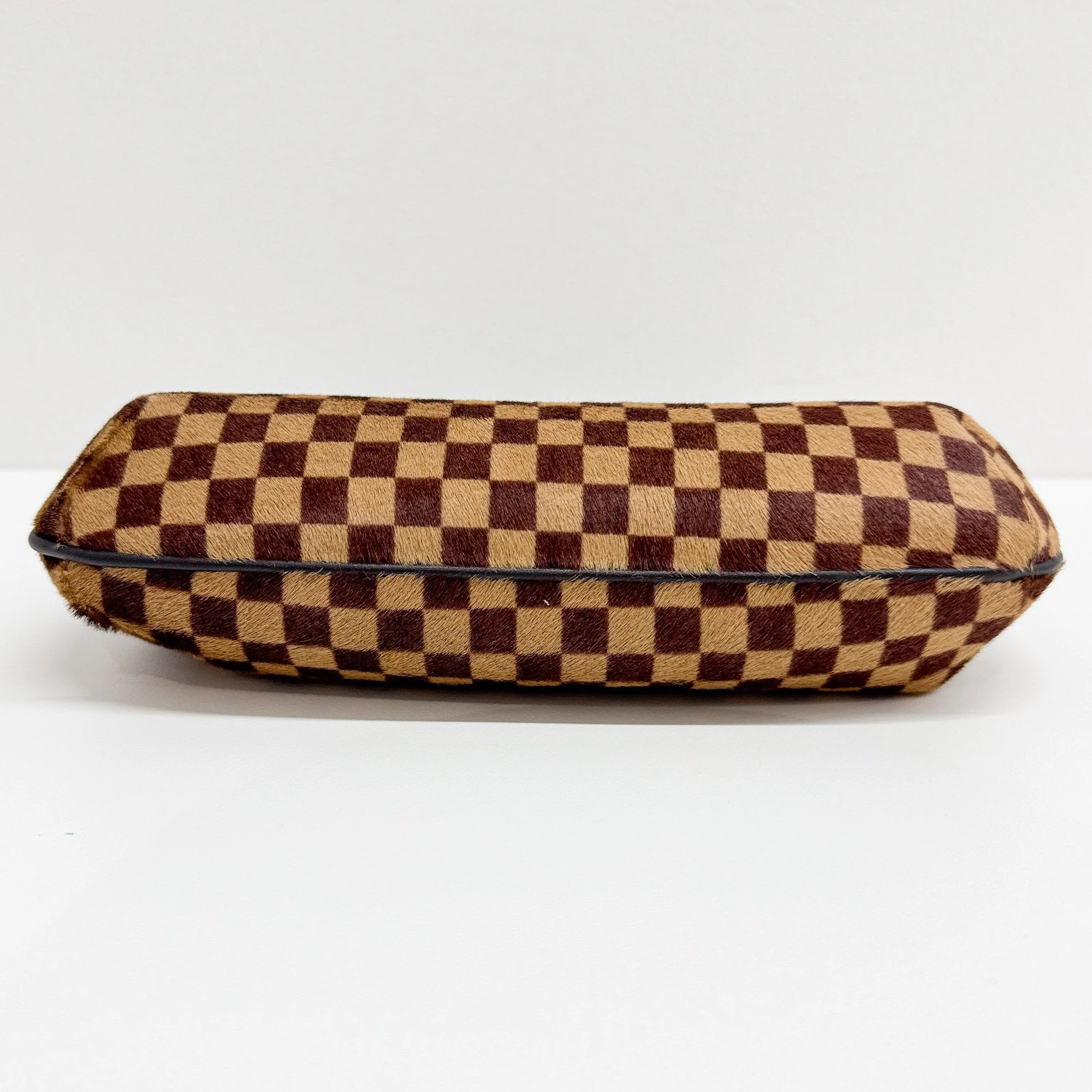 Tiger Sauvage Brown Damier Pony Hair Shoulder Bag - Image 8