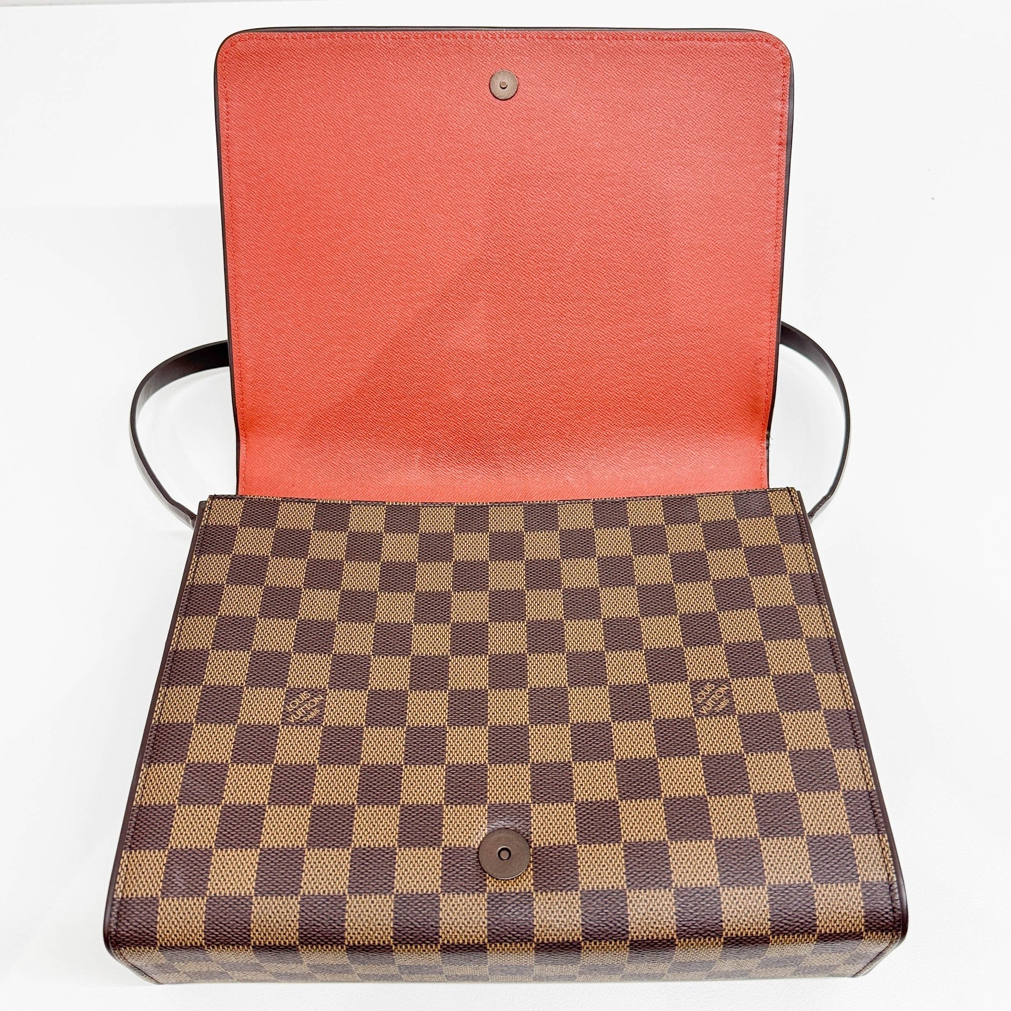 Tribeca Brown Damier Canvas Shoulder Bag - Image 12