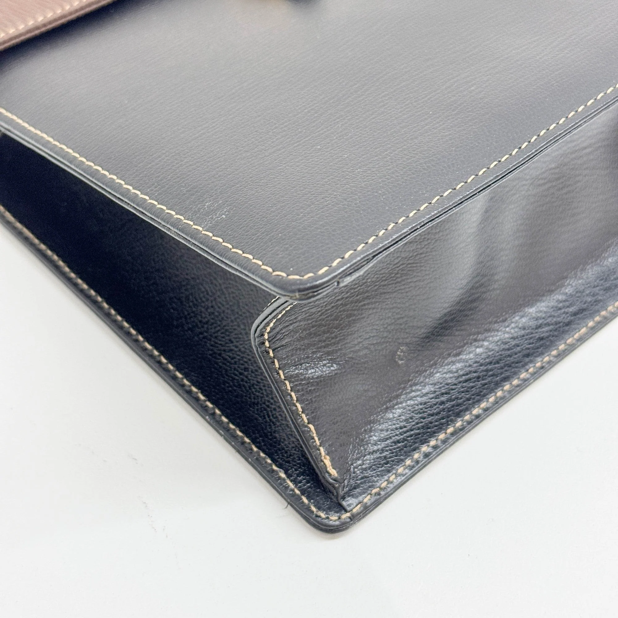 Velazquez Black Leather Two Way Bag - Image 9