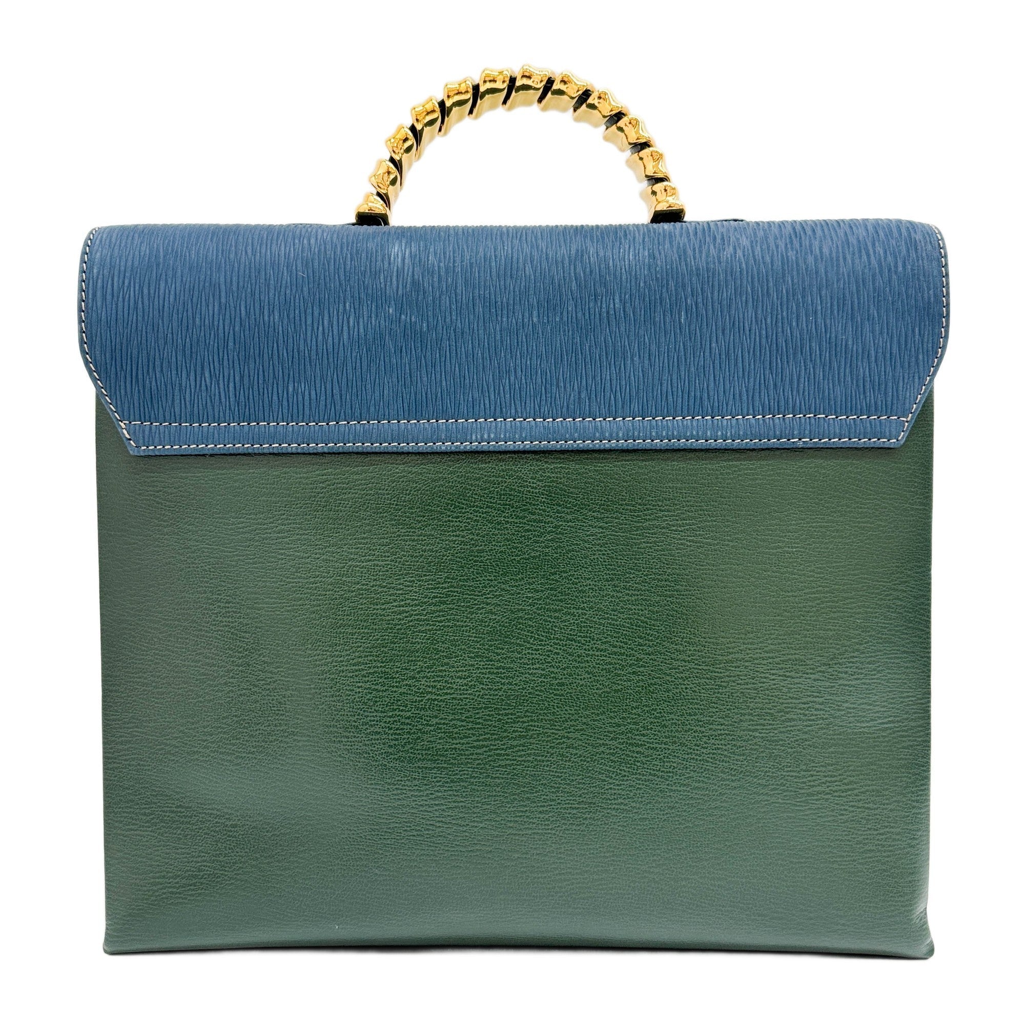 Velazquez Green Leather Two Way Bag - Image 2