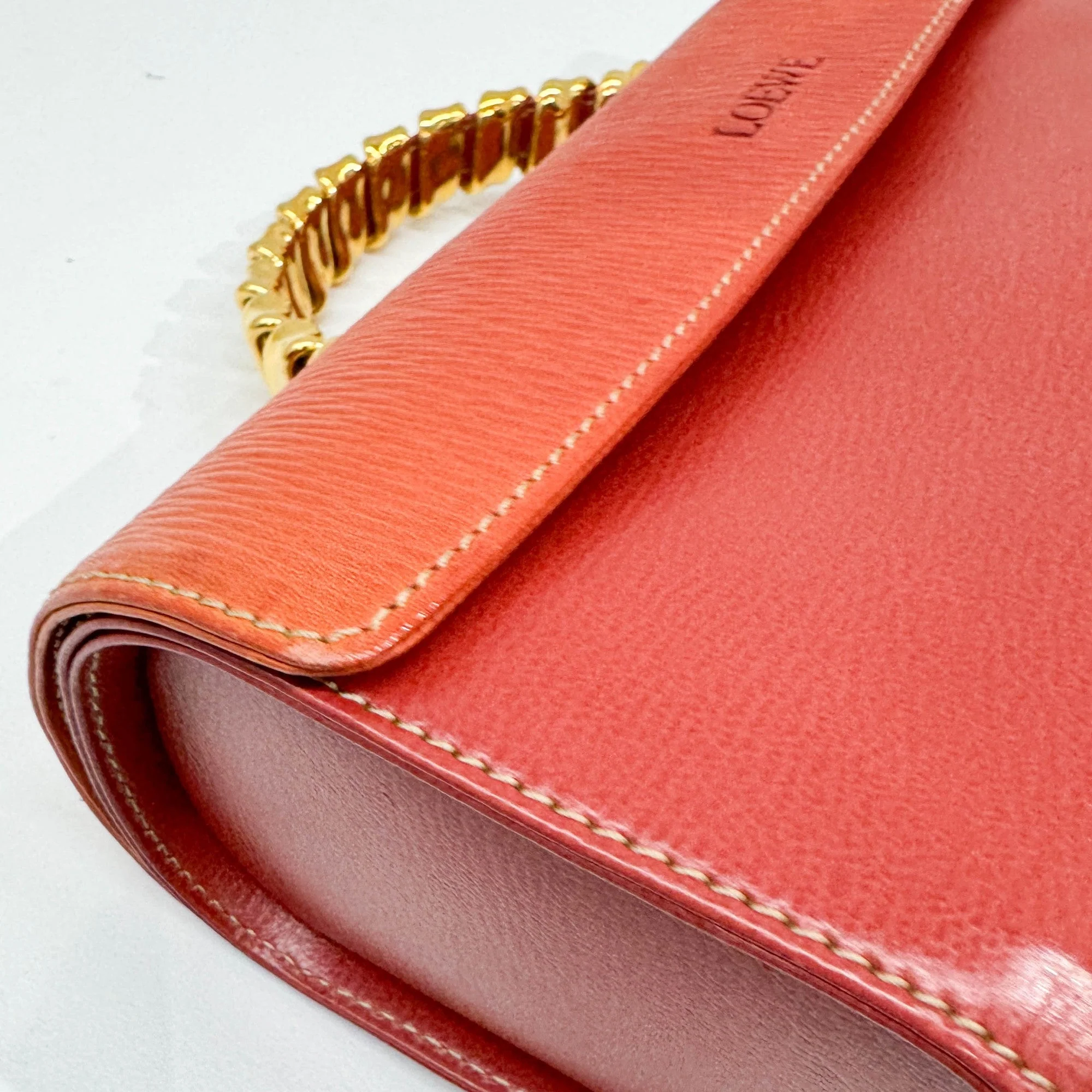 Velazquez Orange Leather Hand Bag - Image 11