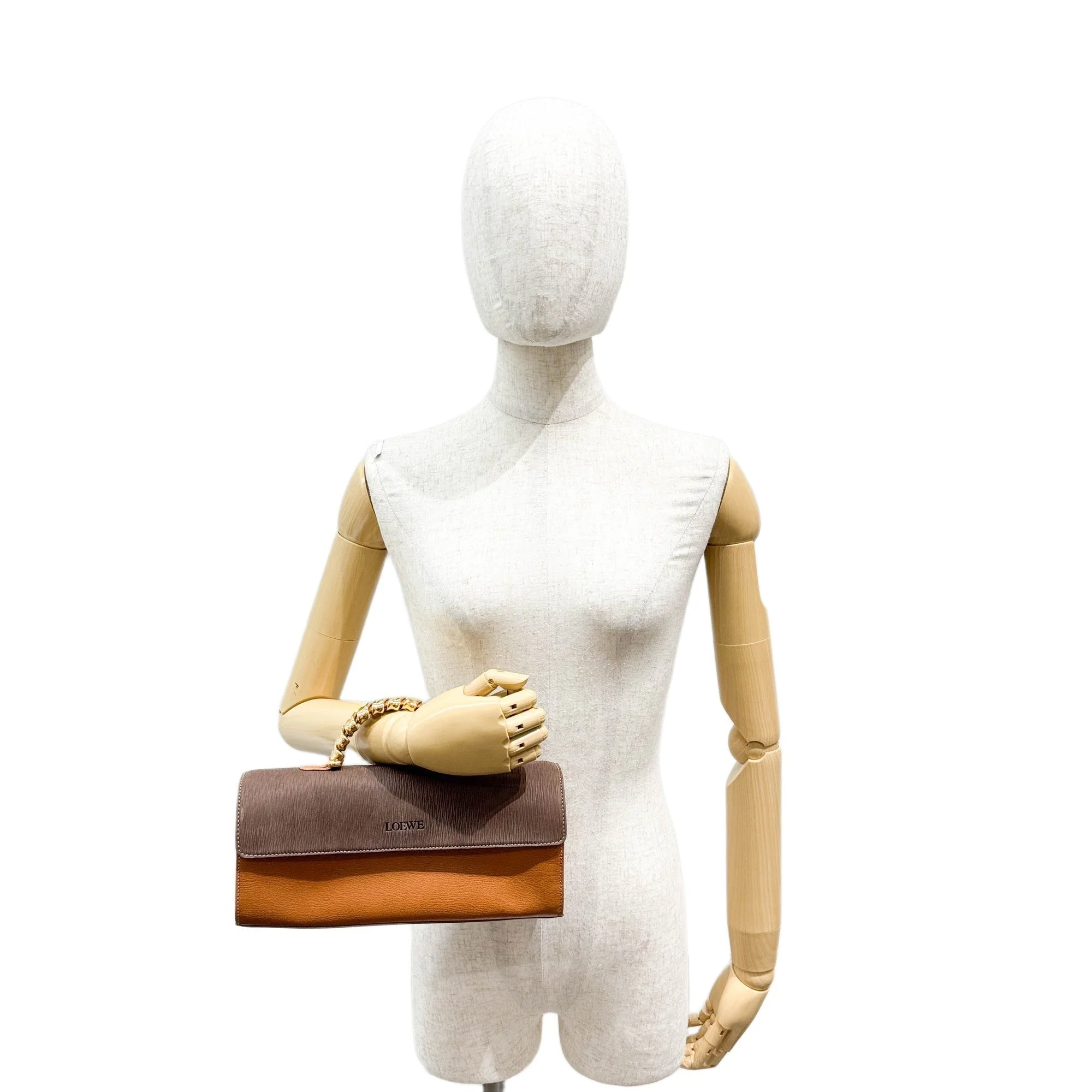 Velazquez Two-Tone Brown Hand Bag - Image 3