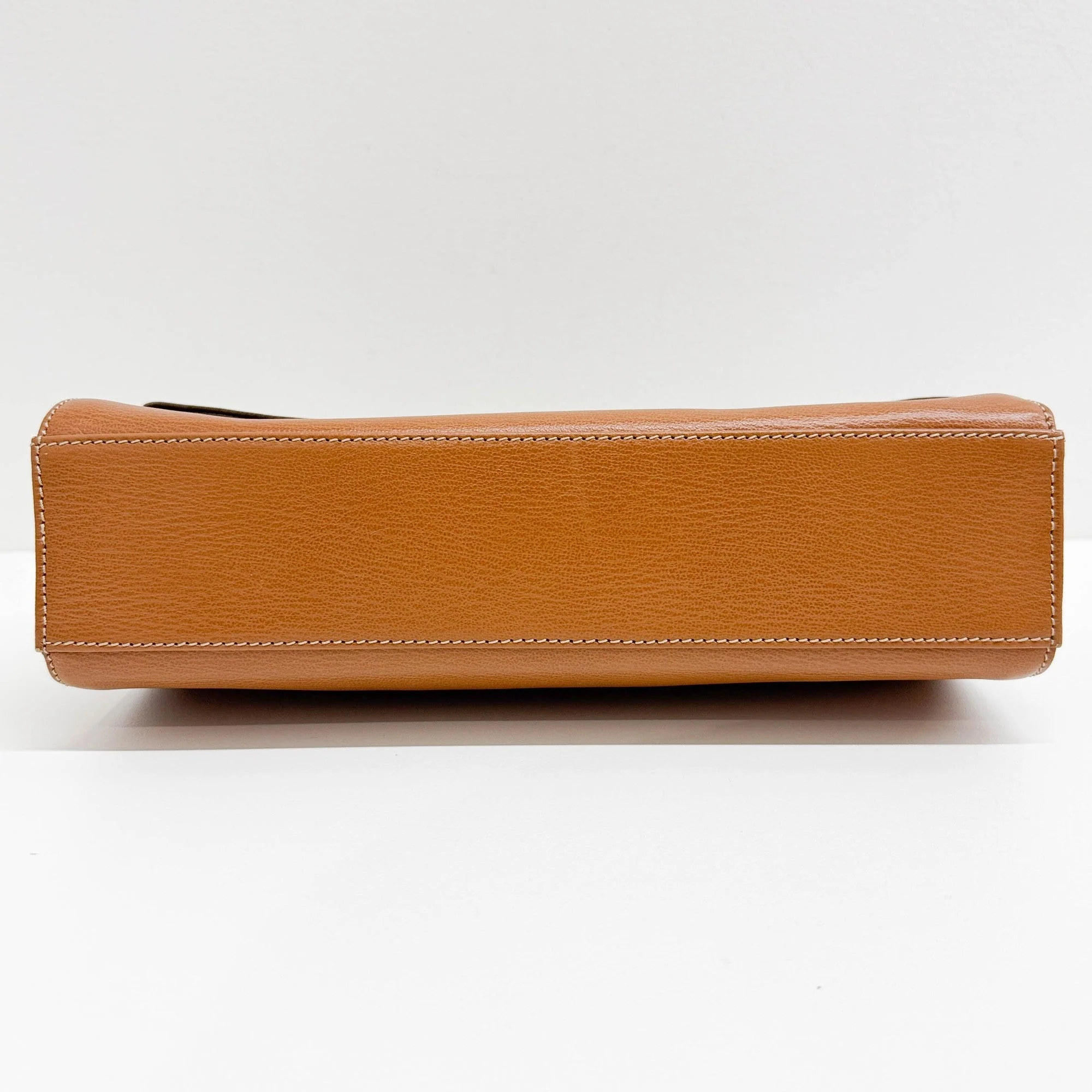 Velazquez Two-Tone Brown Hand Bag - Image 7
