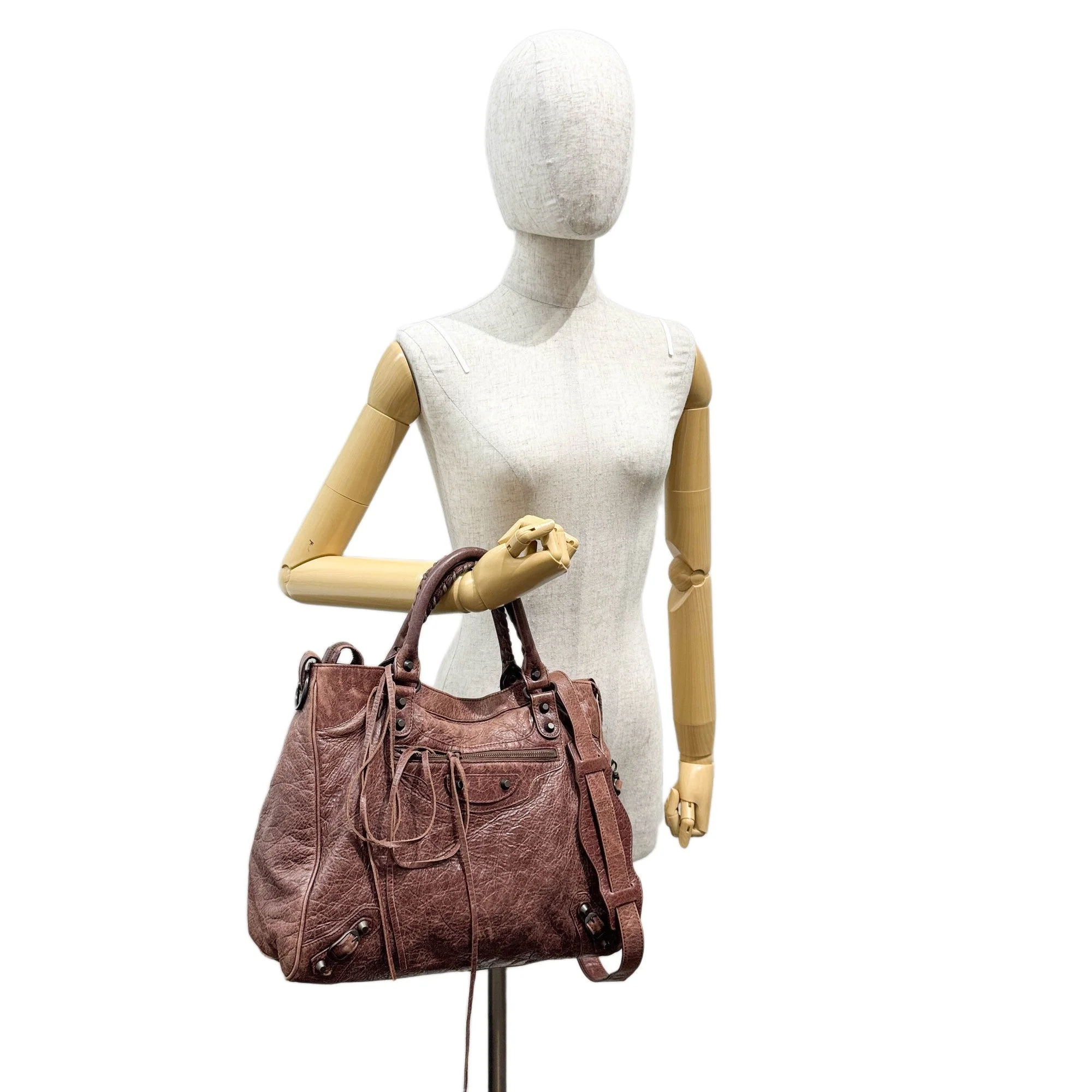 Velo Brown Leather Two Way Bag - Image 3