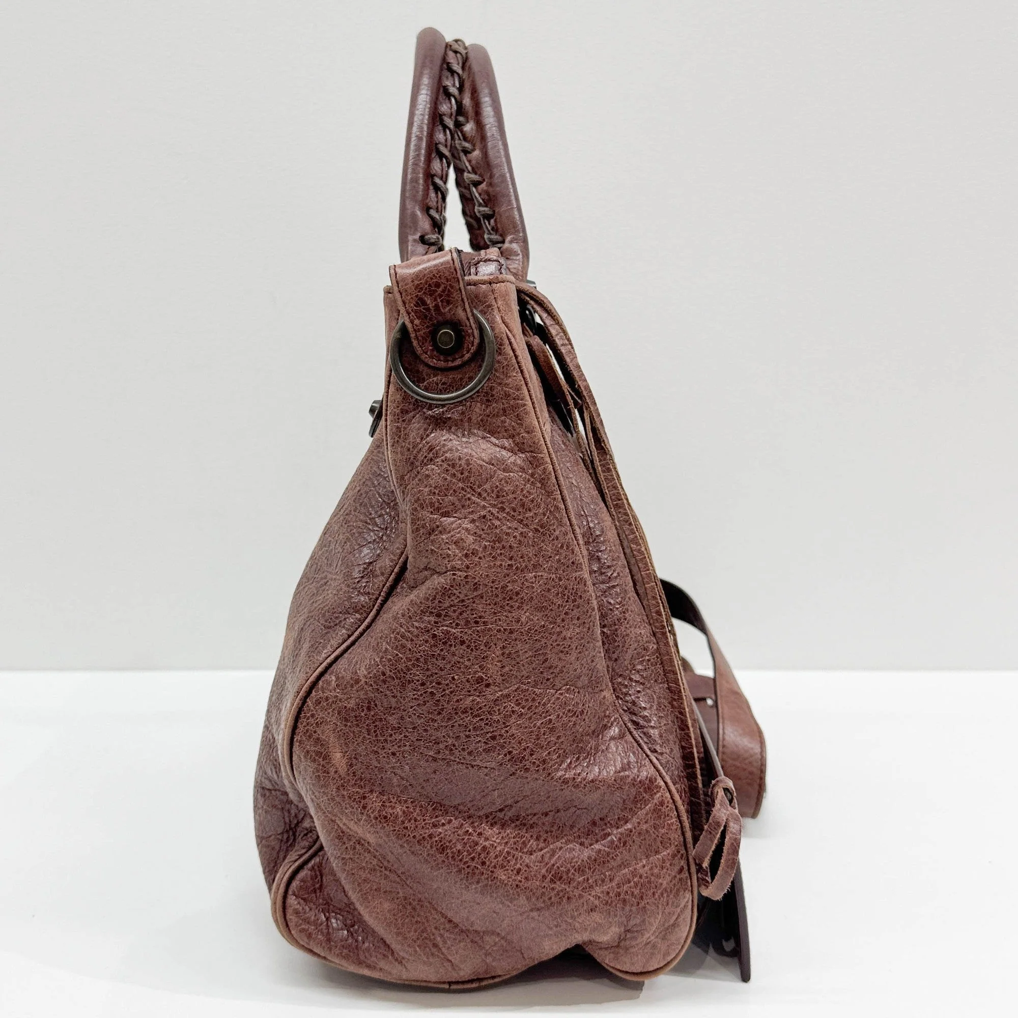 Velo Brown Leather Two Way Bag - Image 5