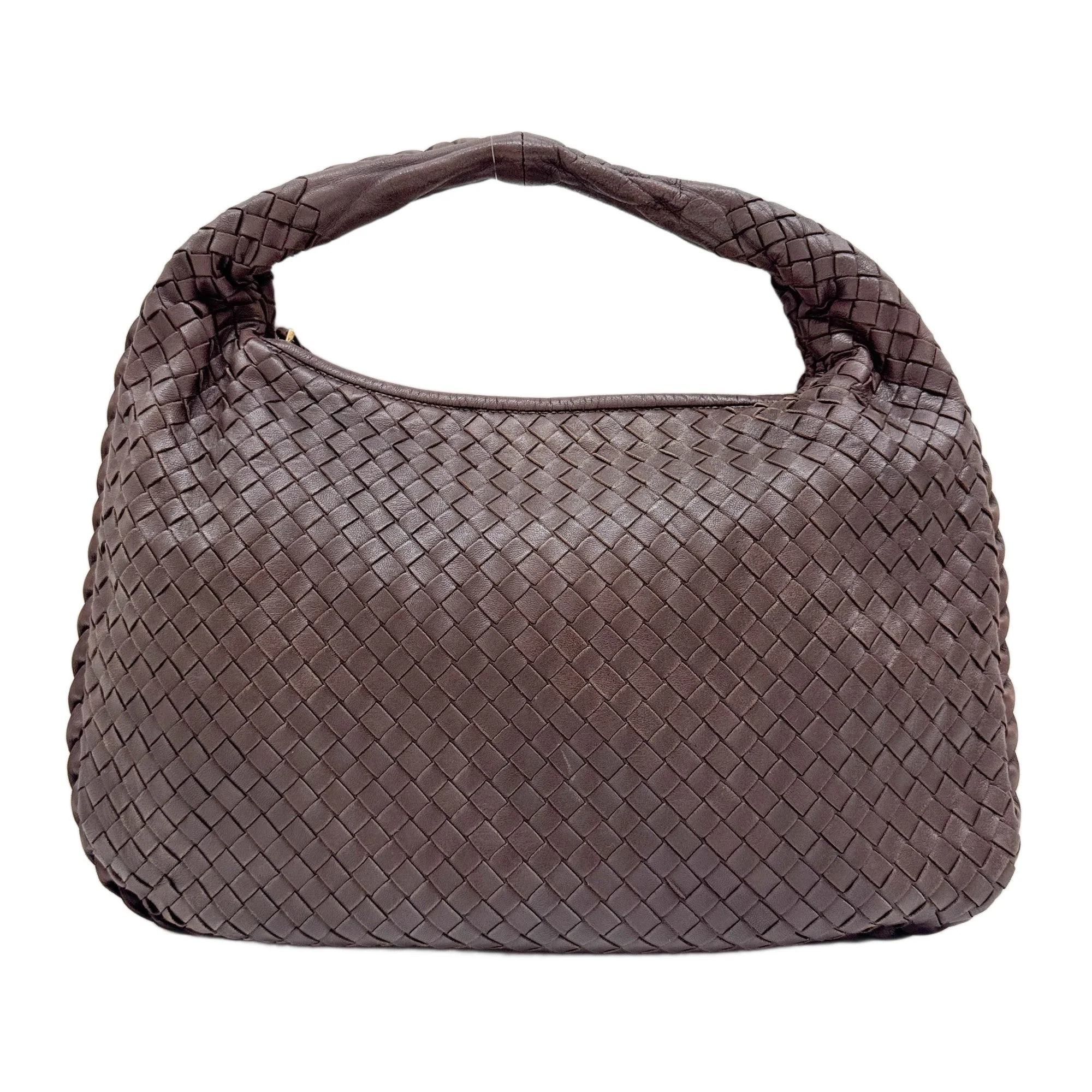 Veneta Brown Intrecciato Leather Shoulder Bag
