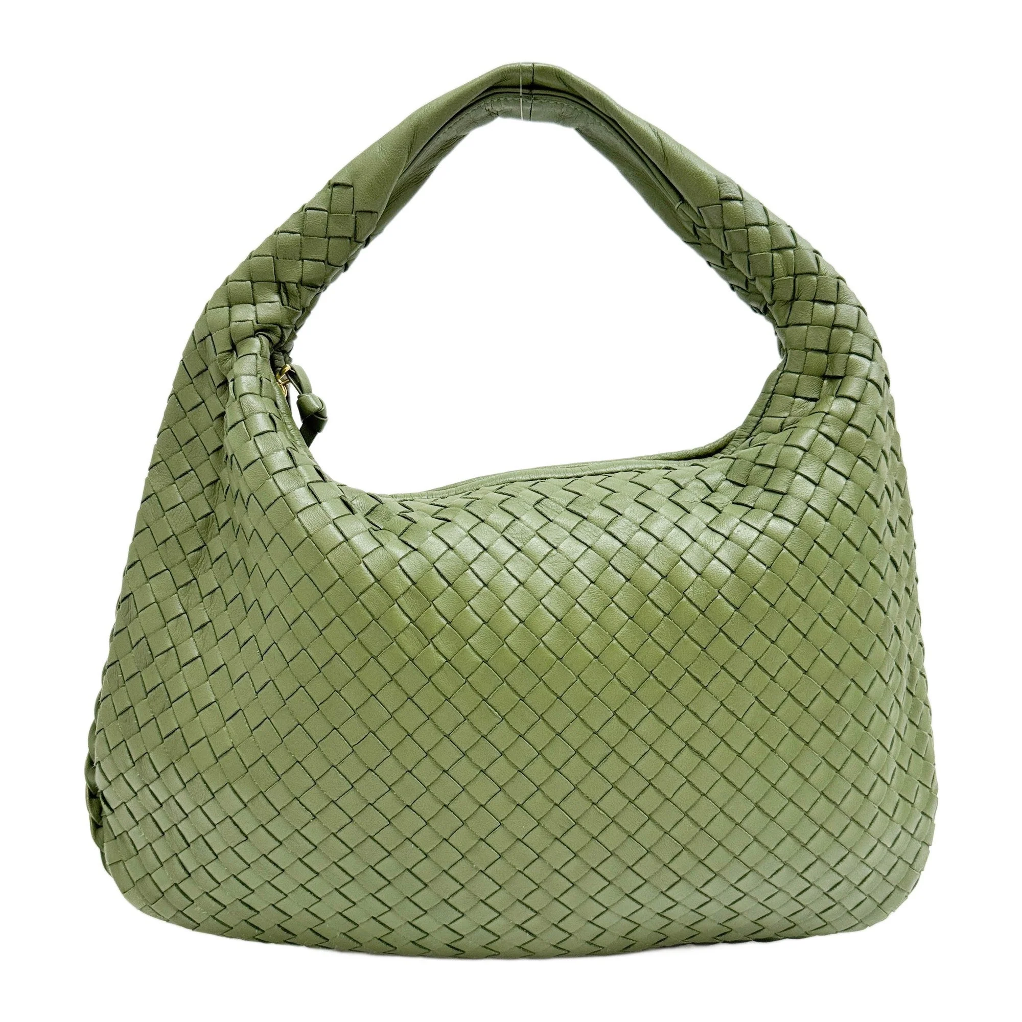 Veneta Green Leather Shoulder Bag - Image 2