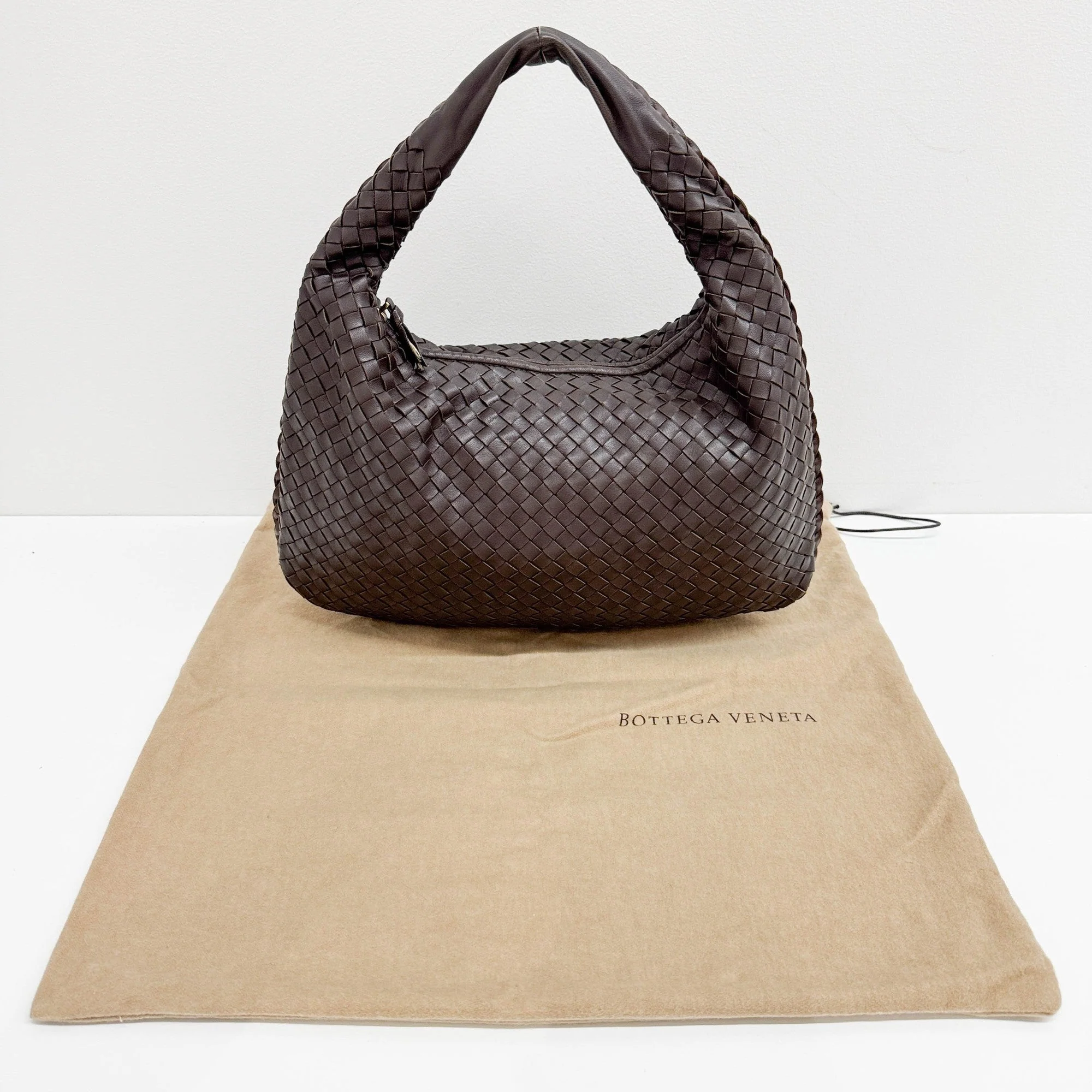 Veneta Intrecciato Brown Leather Shoulder Bag - Image 4