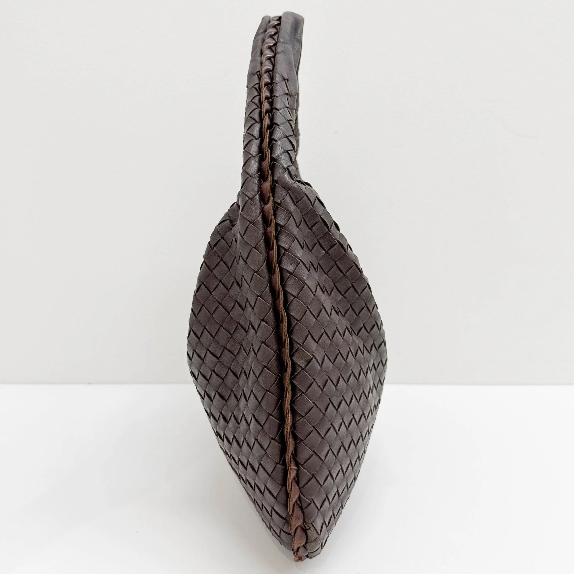 Veneta Intrecciato Brown Leather Shoulder Bag - Image 5