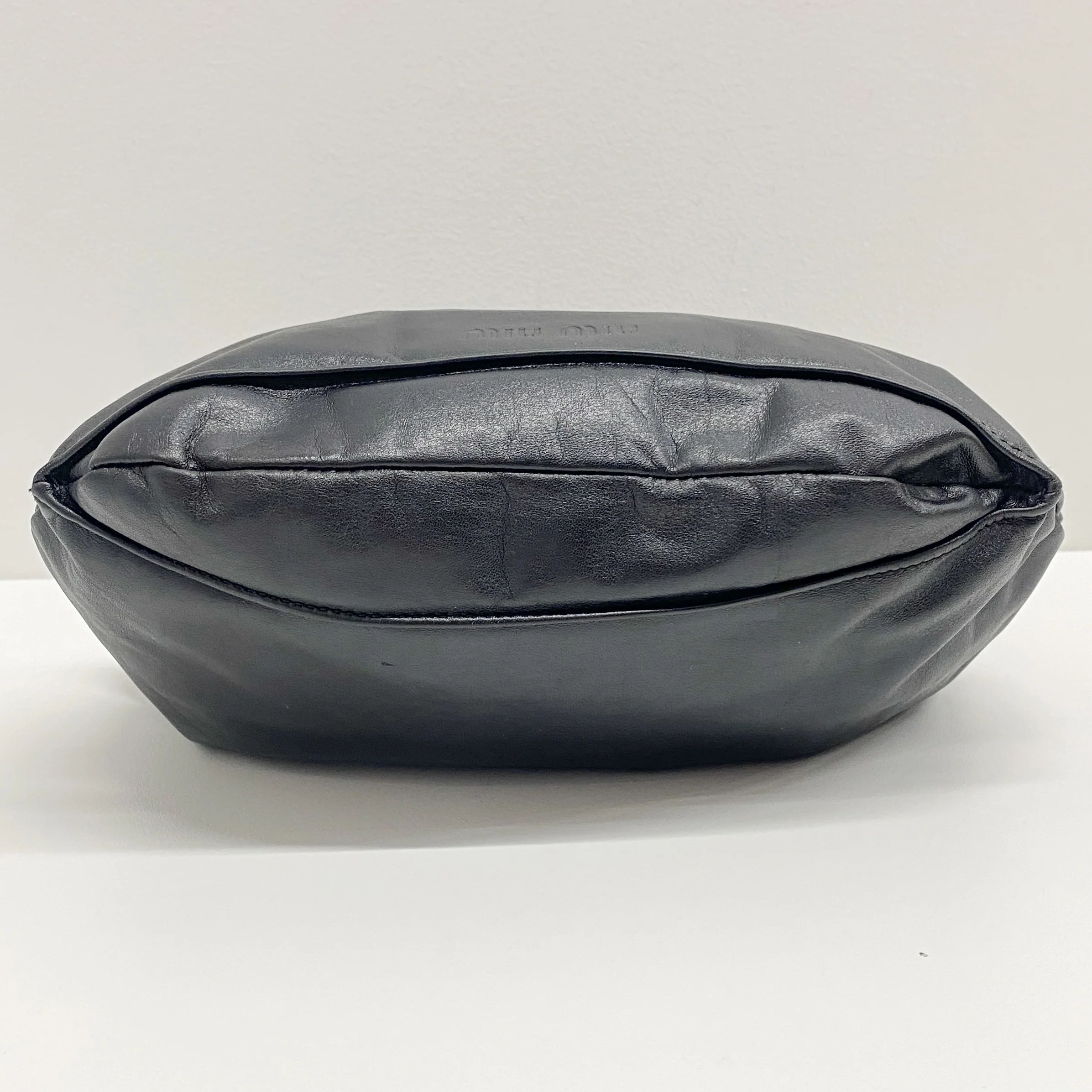 Vintage Black Leather Hand Bag - Image 7