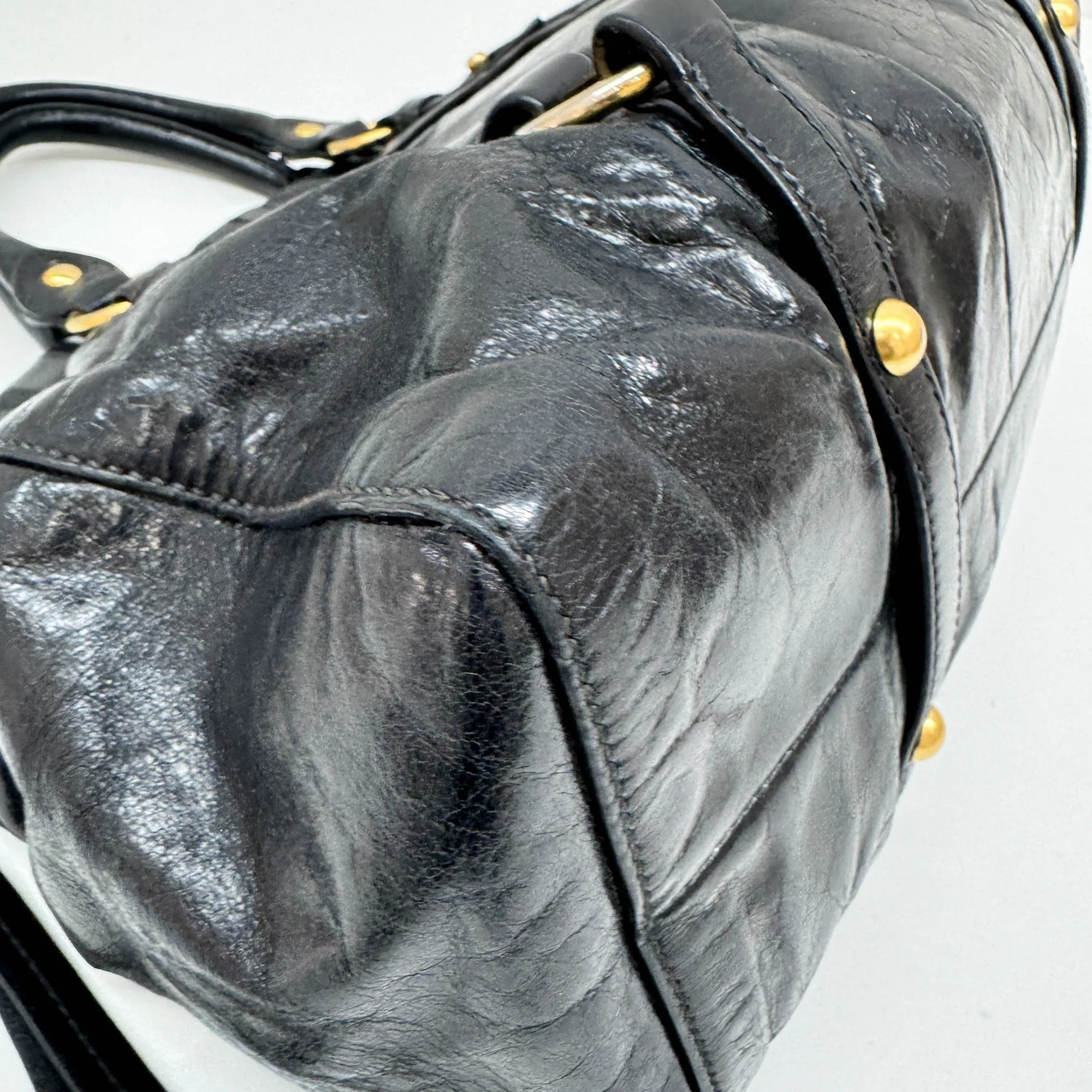 Vitello Black Leather Two Way Bag - Image 9