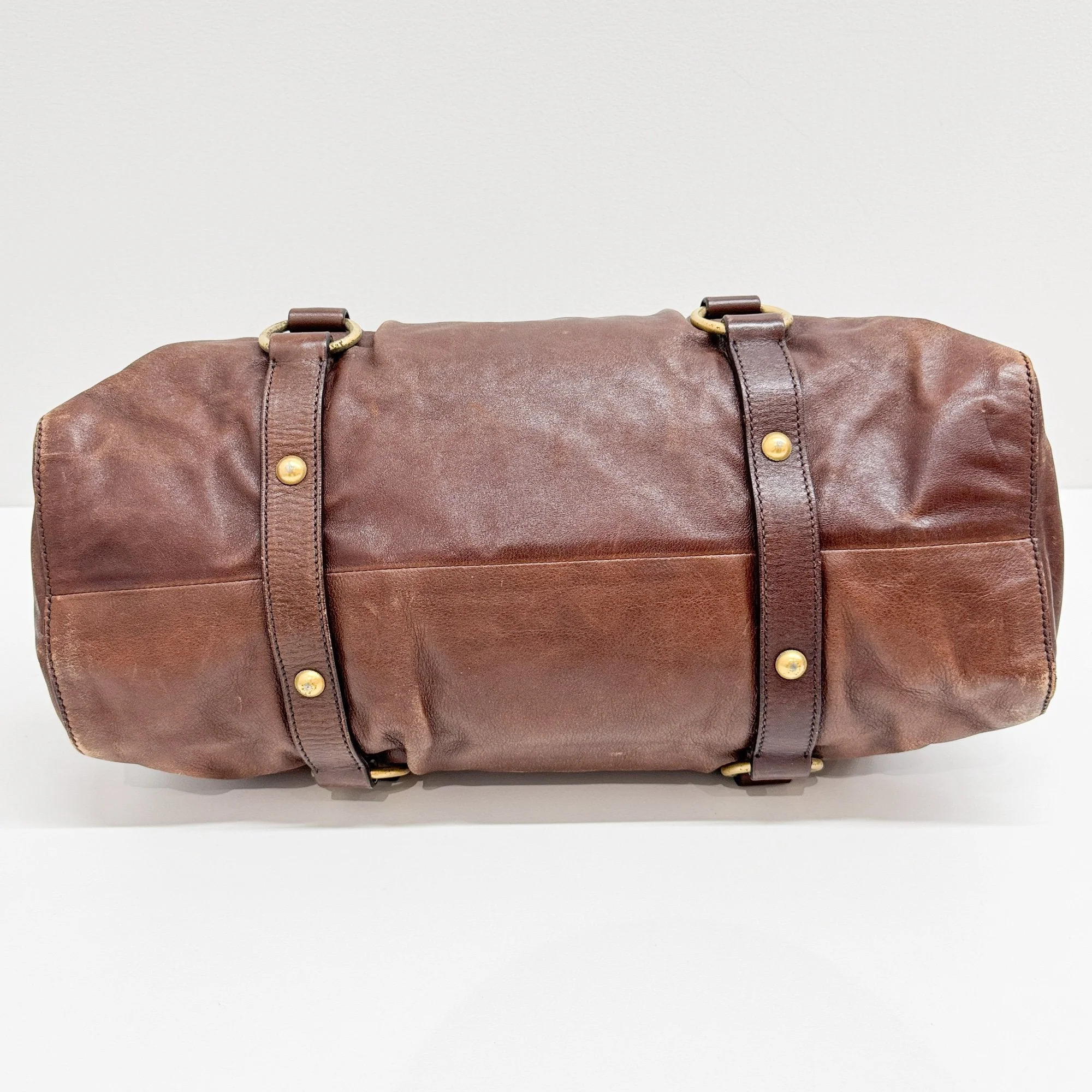 Vitello Brown Leather Two Way Bag - Image 8