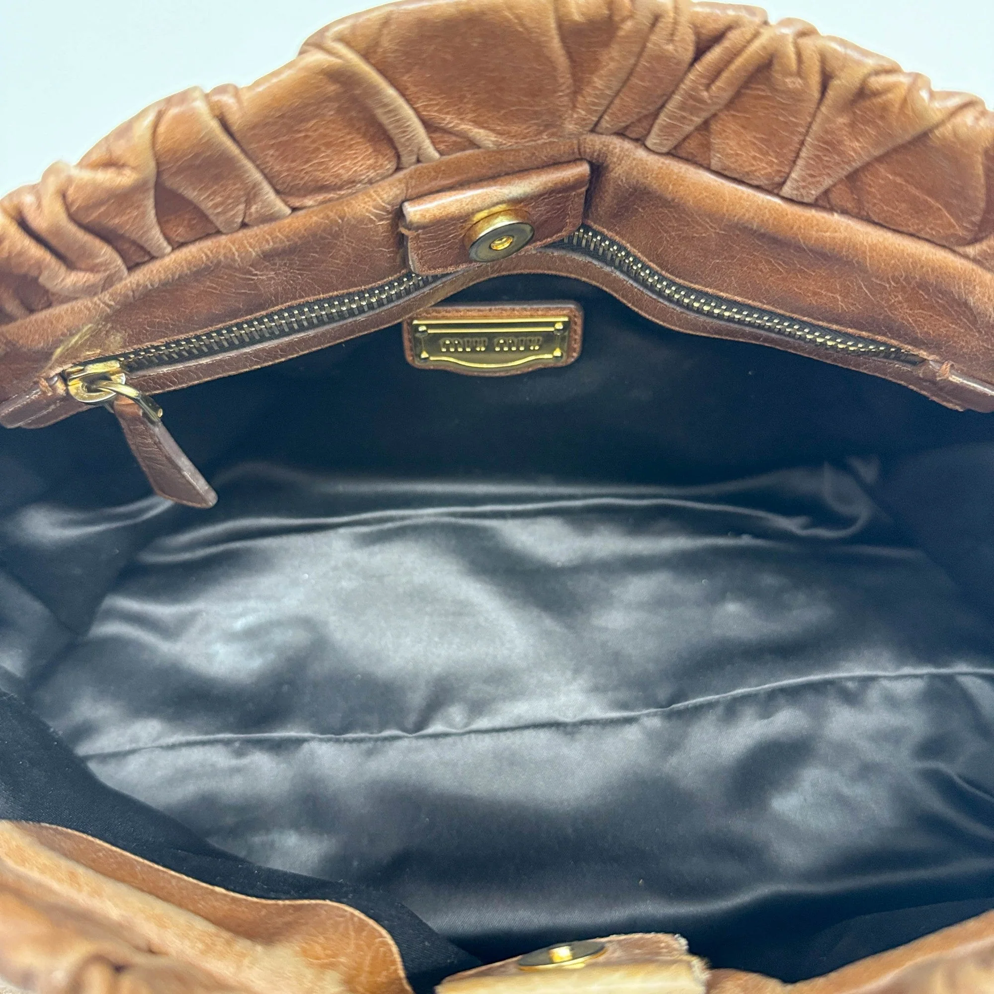 Vitello Brown Leather Two-Way Bag - Image 15