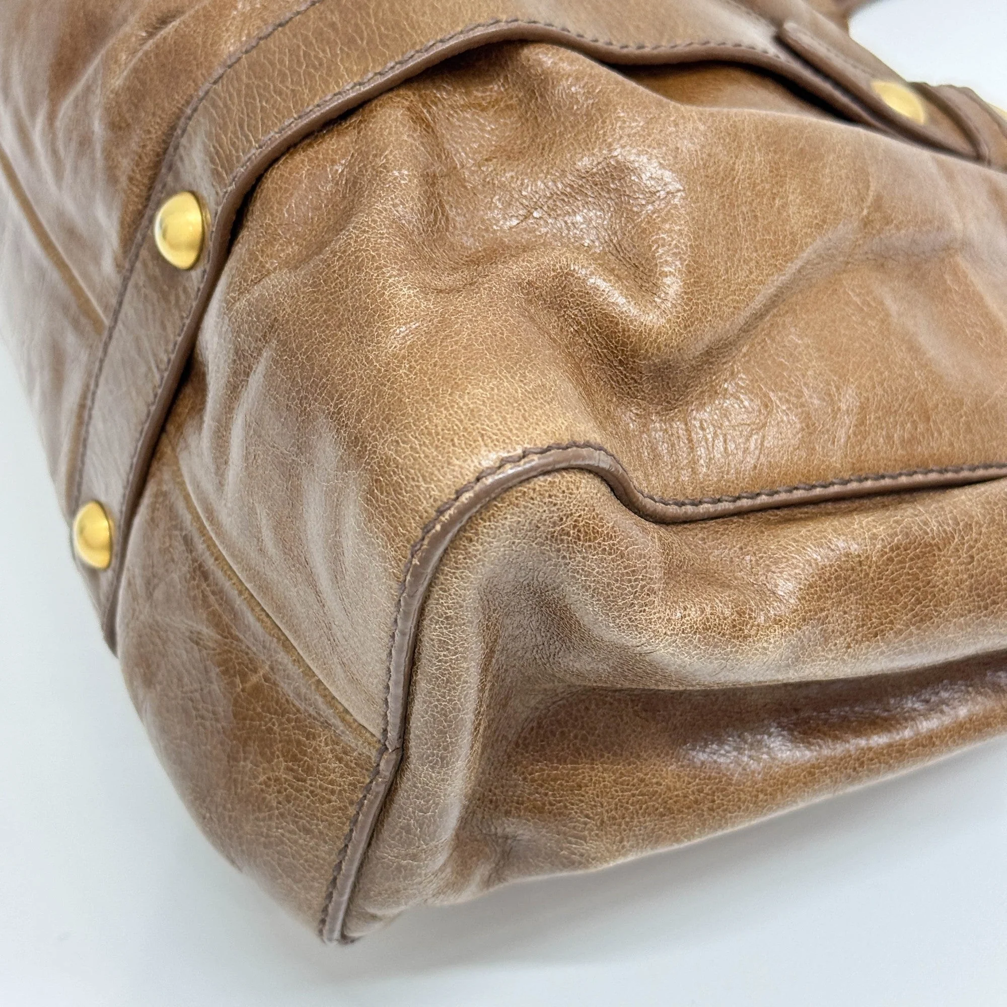 Vitello Brown Leather Two-Way Bag - Image 10