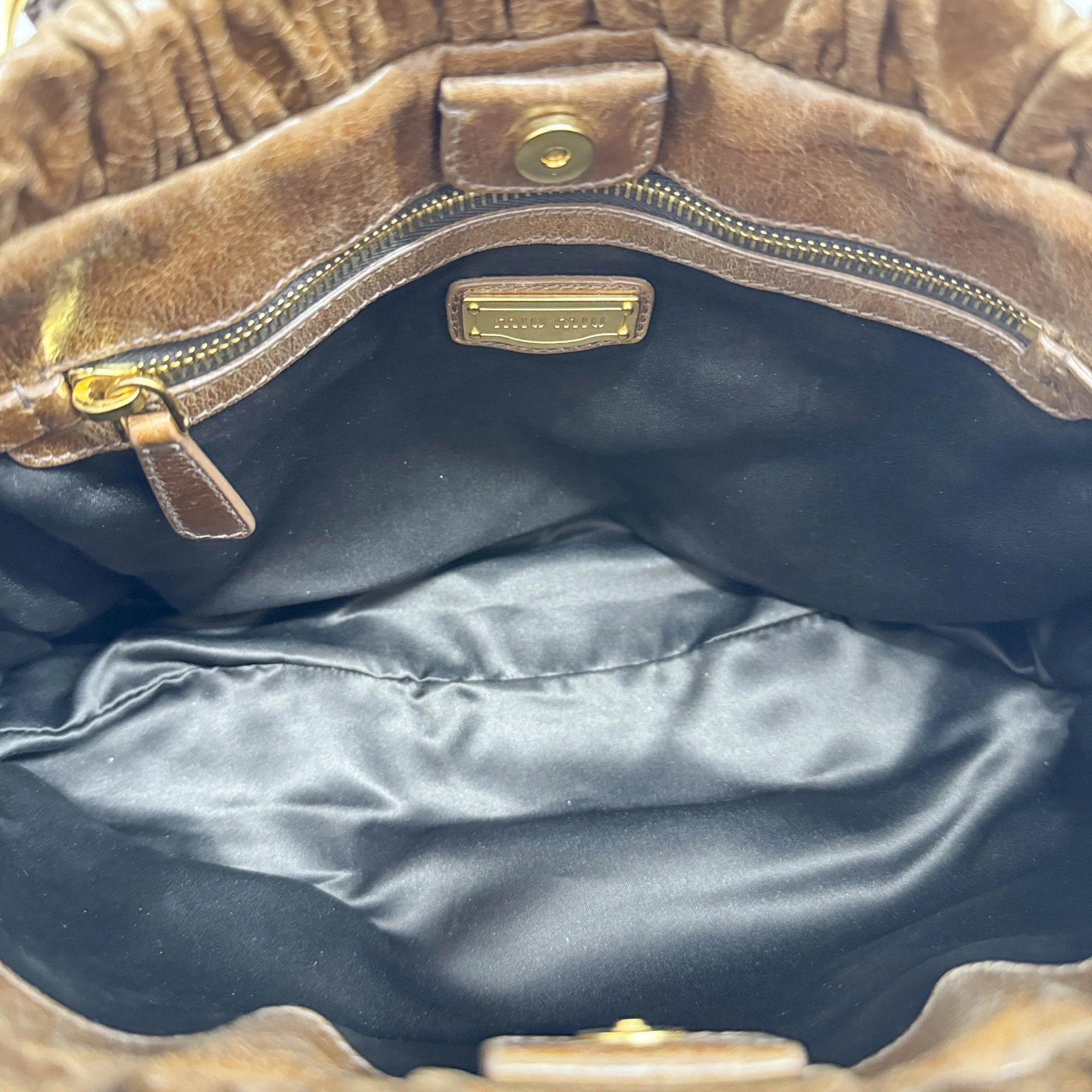 Vitello Brown Leather Two-Way Bag - Image 13