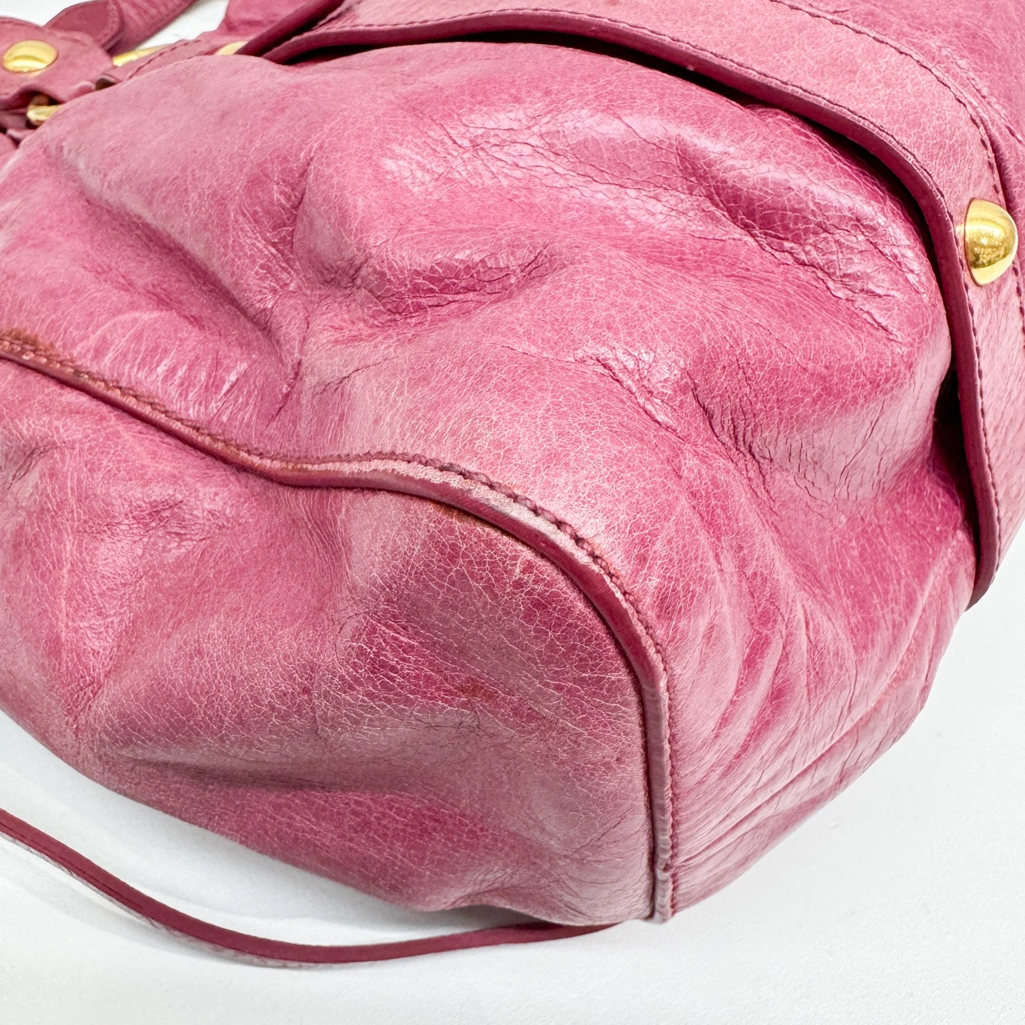 Vitello Fuchsia Pink Two Way Bag - Image 11