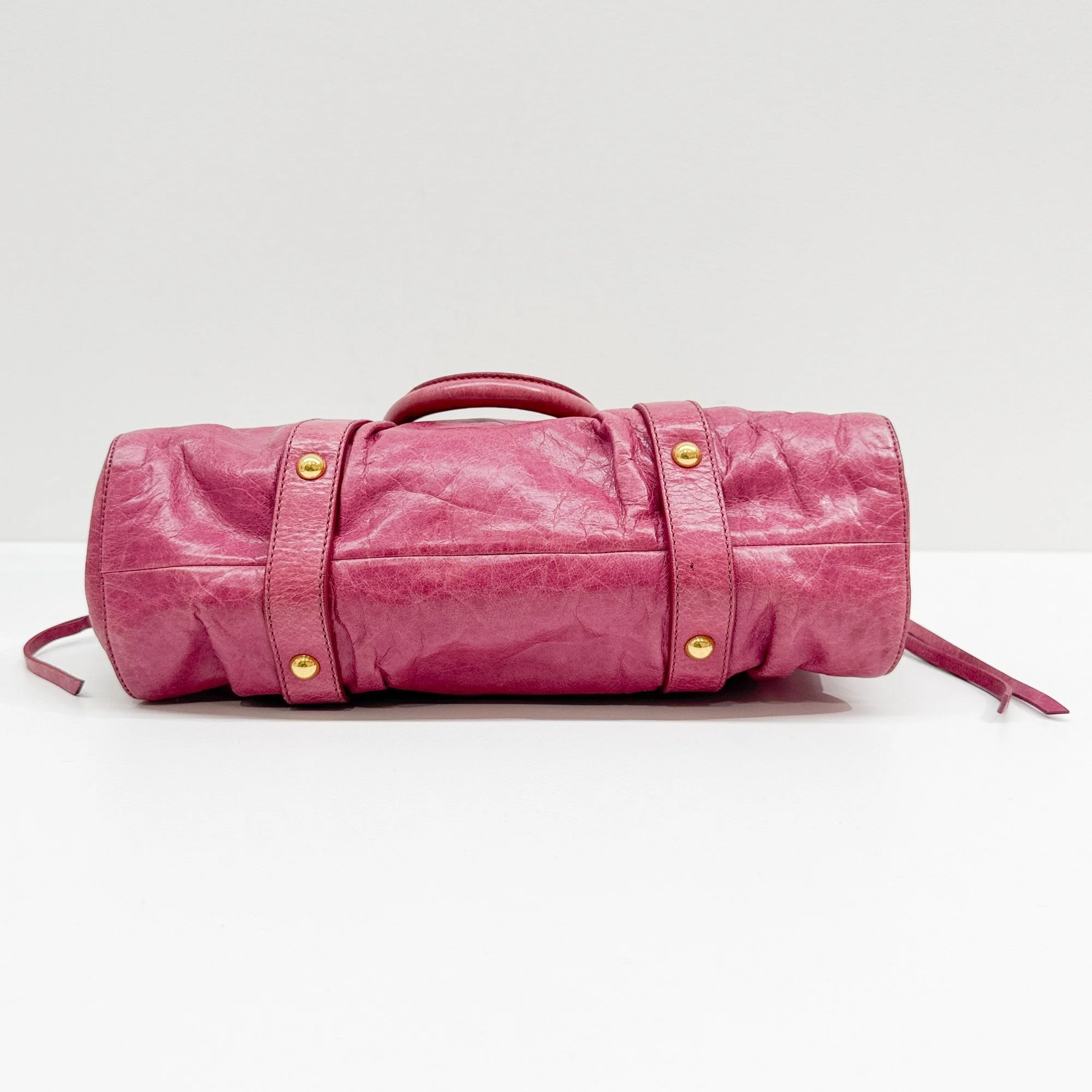 Vitello Fuchsia Pink Two Way Bag - Image 8