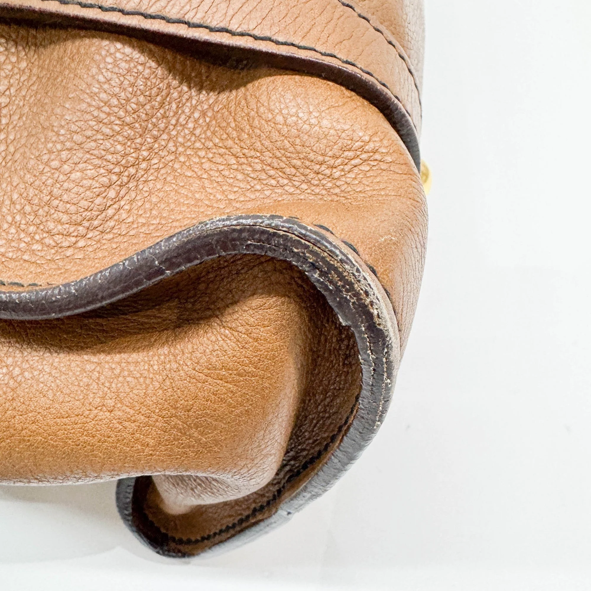 Vitello Lux Bow Brown Leather Shoulder Bag - Image 14