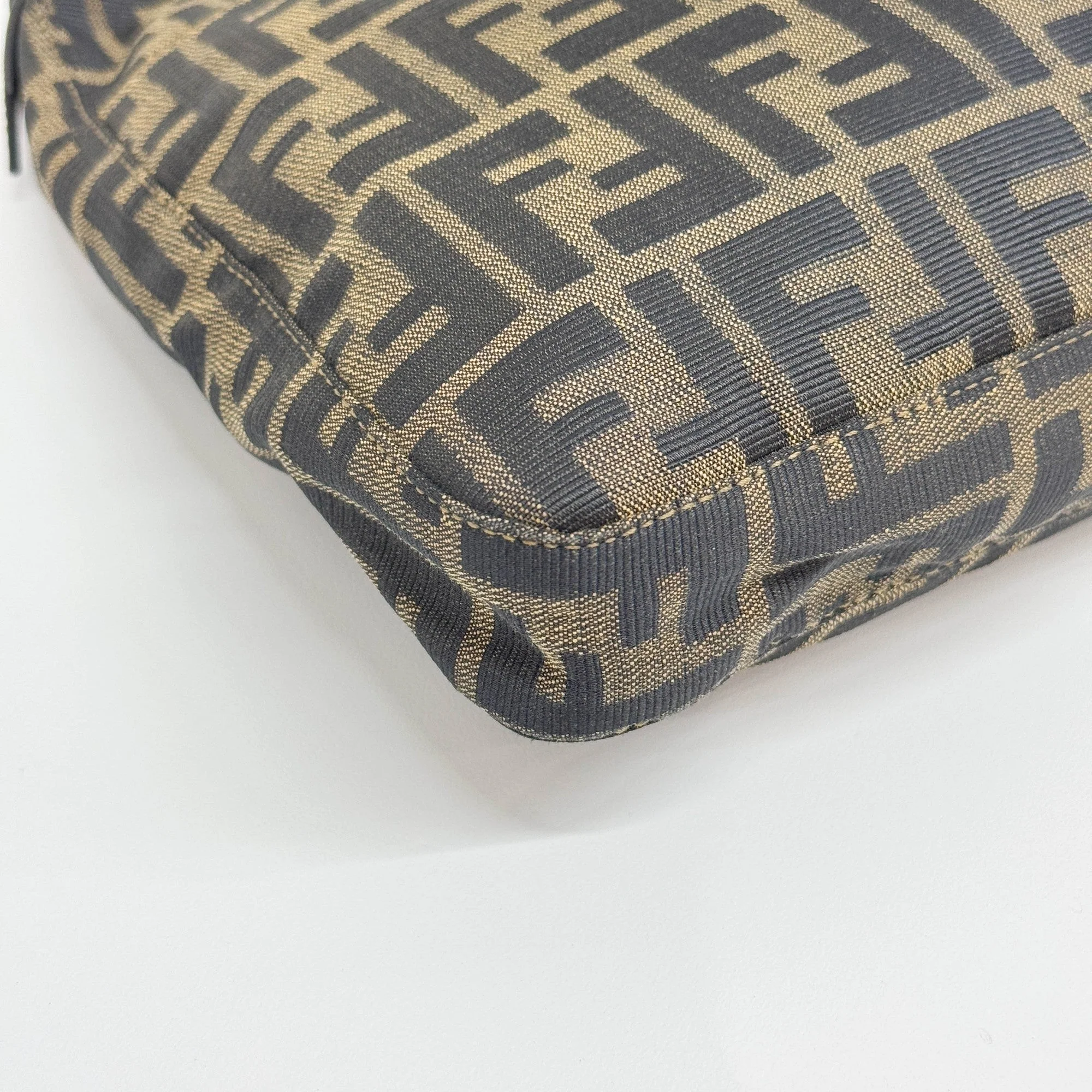 Zucca Brown Canvas Shoulder Bag - Image 9