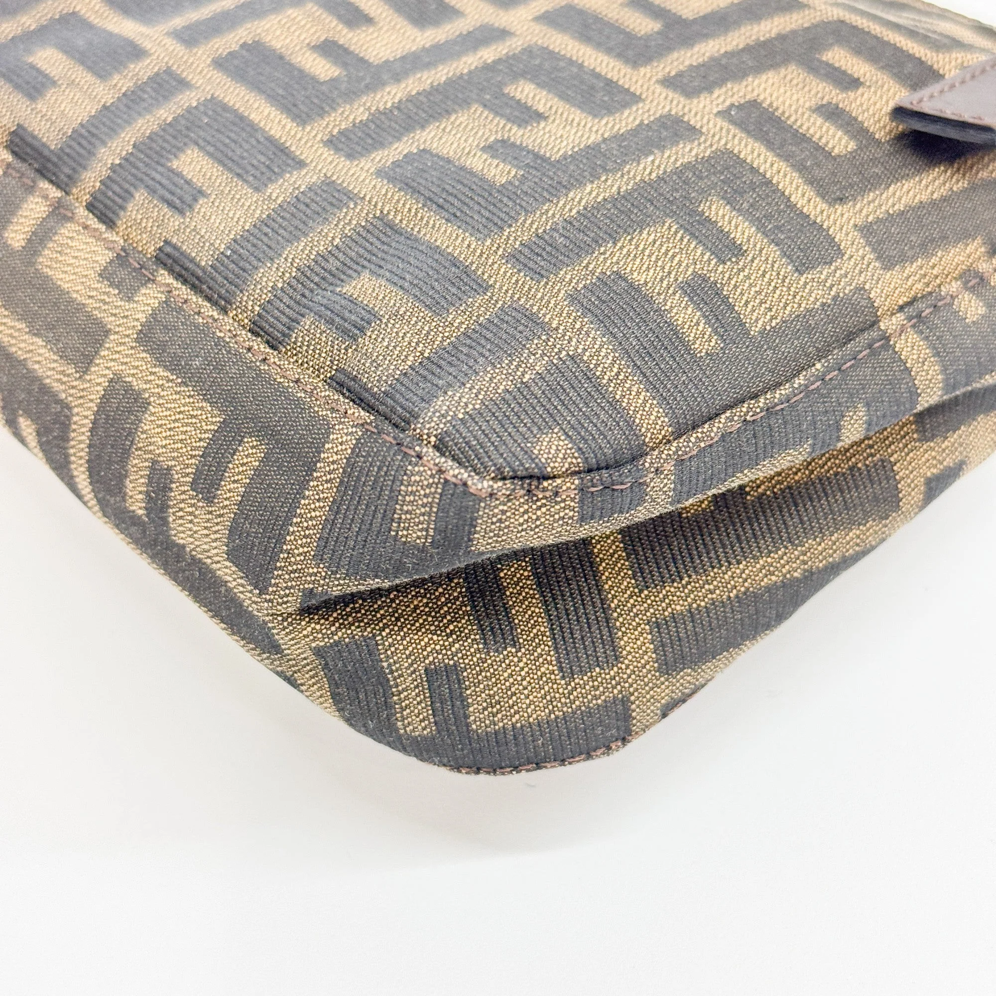 Zucca Brown Canvas Shoulder Bag - Image 11